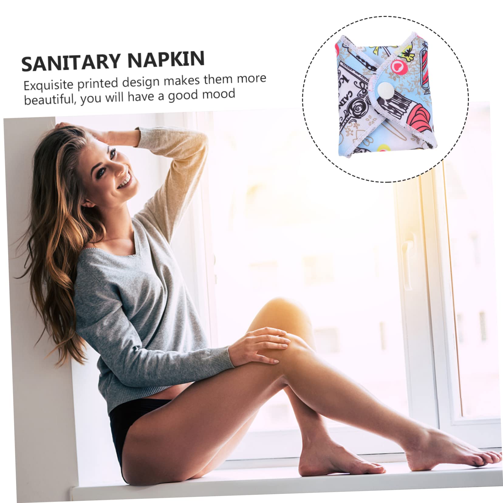FOMIYES 3sätze Wiederverwendbare Damen-binden Sanfte Waschbare Menstruationspads Verschiedenen Designs Aufbewahrungstasche Für Alltag Und Sport