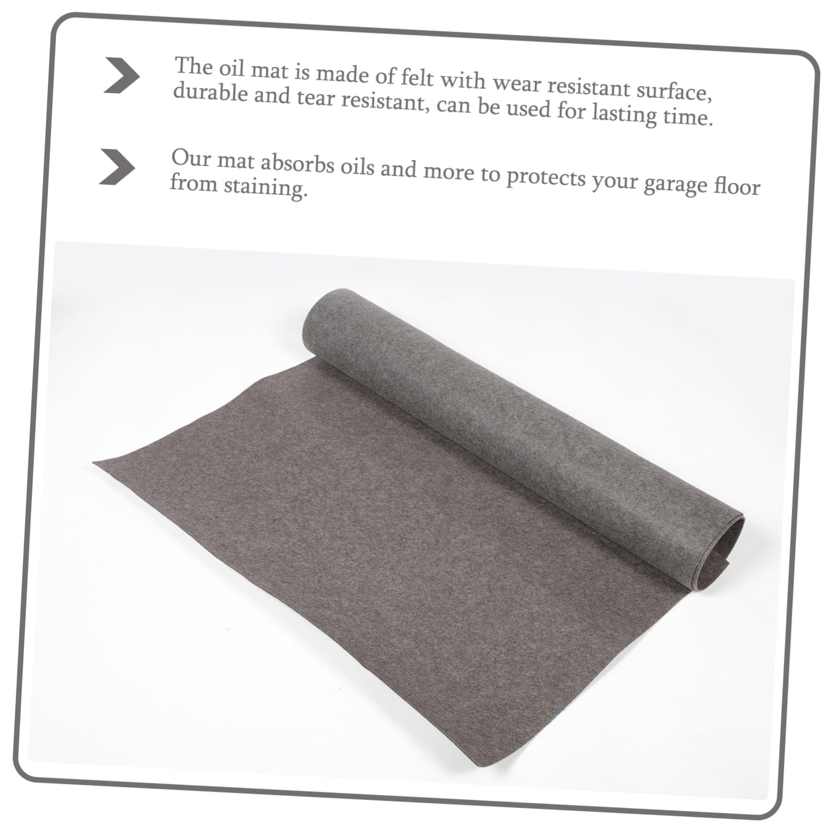 Cabilock Alfombrillas de Fieltro Absorbentes de Aceite para Garaje, Estera para Debajo del Coche, Gruesa y Antideslizante, Tamaño Mediano, Uso en Mantenimiento y Reparación Automotriz para Hombres
