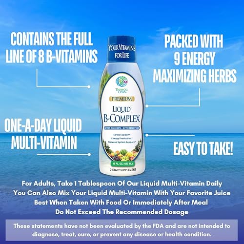 Miniatura 10 de Superdose - Gotas líquidas de complejo orgánico de vitamina B 125,000% DV vitamina B12, B6, biotina, niacina, folato Energía, salud cerebral