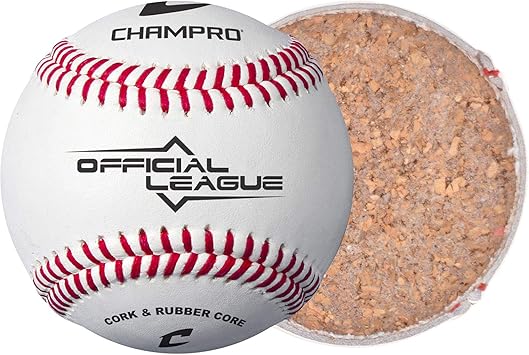 Amazon Champro 公式リーグ コルクセンター C 2 ラバーコア野球 白 9インチ Champro 公式ボール