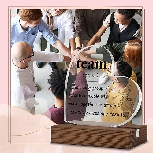 Miniatura 3 de Placa de equipo, letrero de definición de equipo, regalos de equipo para empleados, decoración de escritorio de equipo, decoración de oficina de