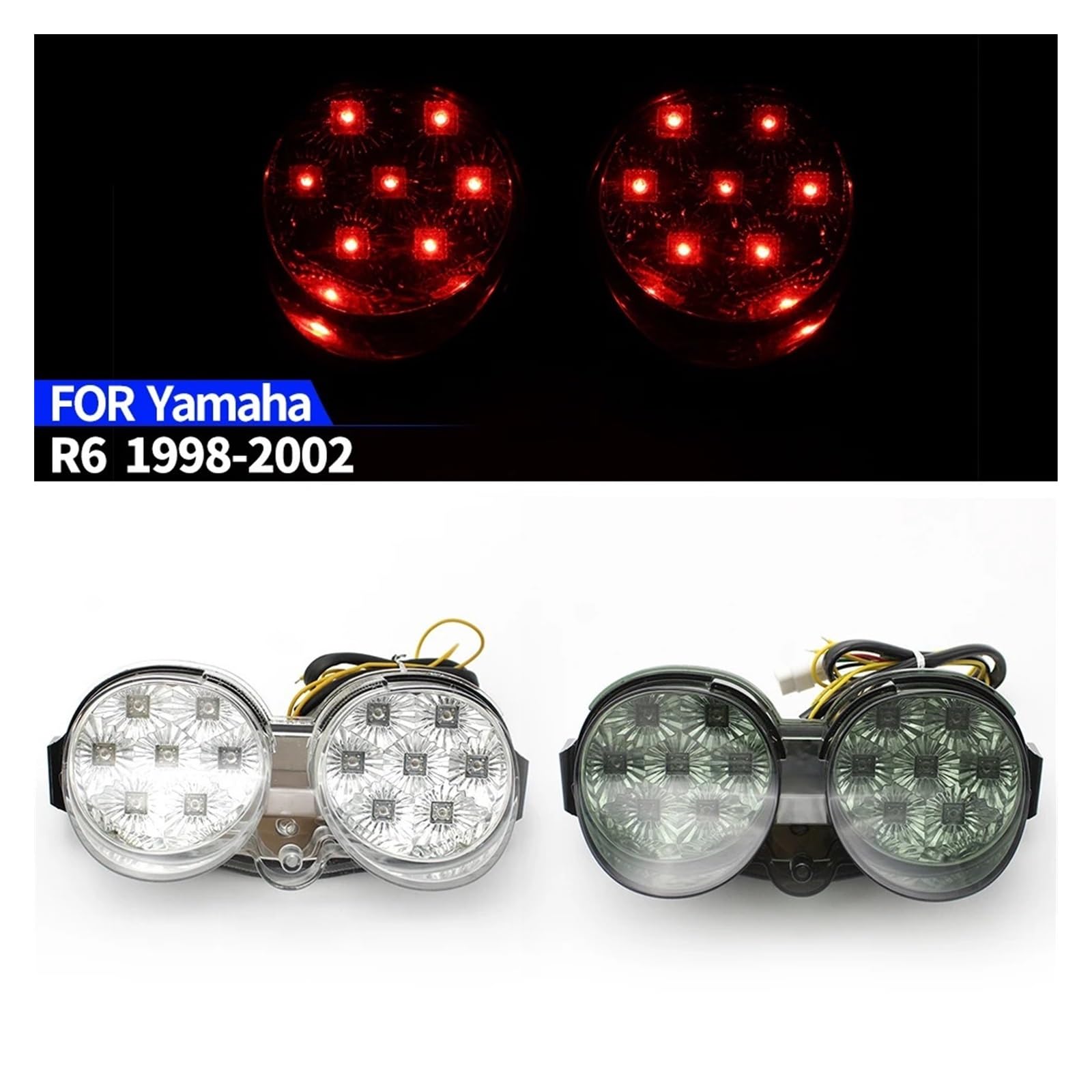 Stop Rücklicht Für Yam&aha YZF R6 YZF-R6 1998-2002 Motorrad Licht Modifizierte L- Rücklicht Motorrad Bremslicht Mit Blinker licht
