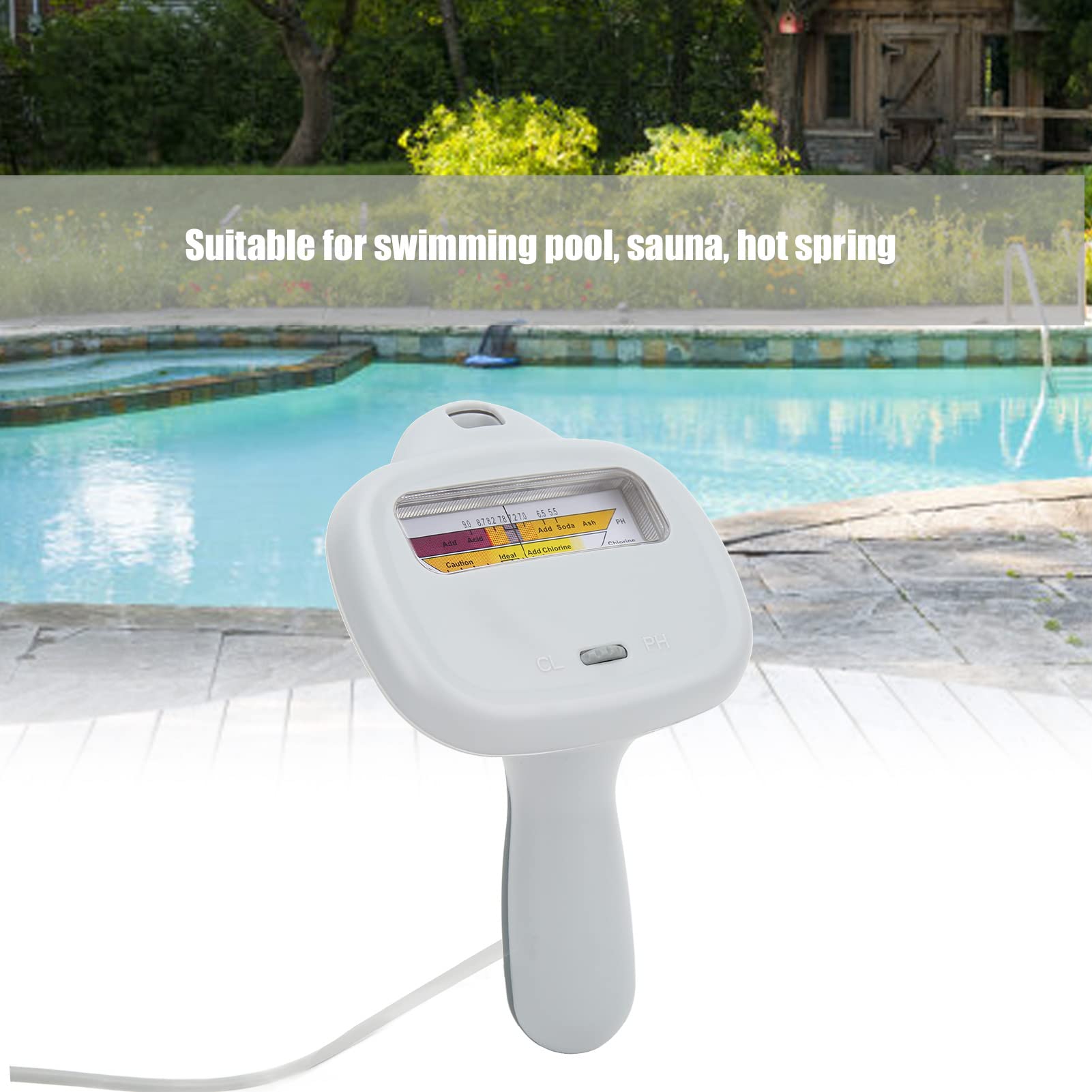 Monitor de análisis de calidad del agua de la piscina Probador de calidad del agua Probador digital de PH y cloro
