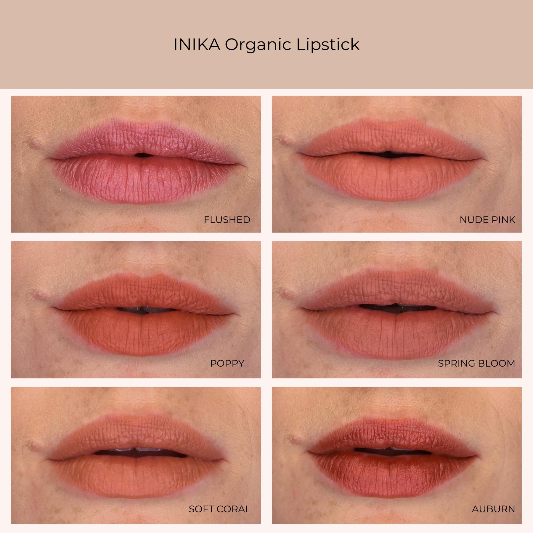 INIKA Organic Lipstick - Poppy