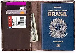 Porta Passaporte Documentos Cartões/cédulas Couro Legítimo