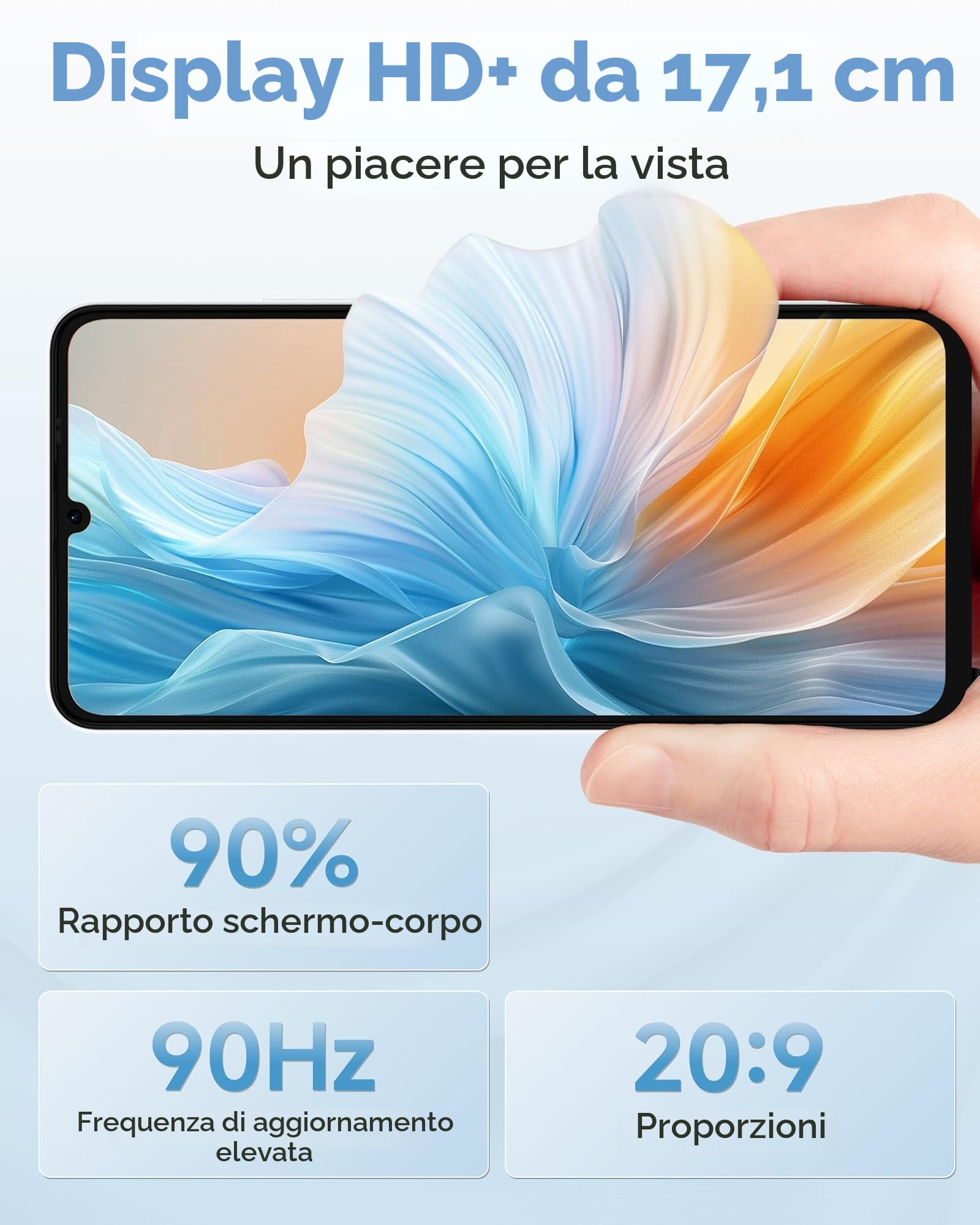 Ulefone Note 20 Pro Smartphone, 8GB+128GB/SD-1TB Android 14 Cellulare, 6.75" HD+ Widevine L1, Fotocamera 50MP+8MP Cellulari 6000mAh Batteria, Octa Core Dual SIM GPS/OTG/Face ID/Fingerprint Bianco
