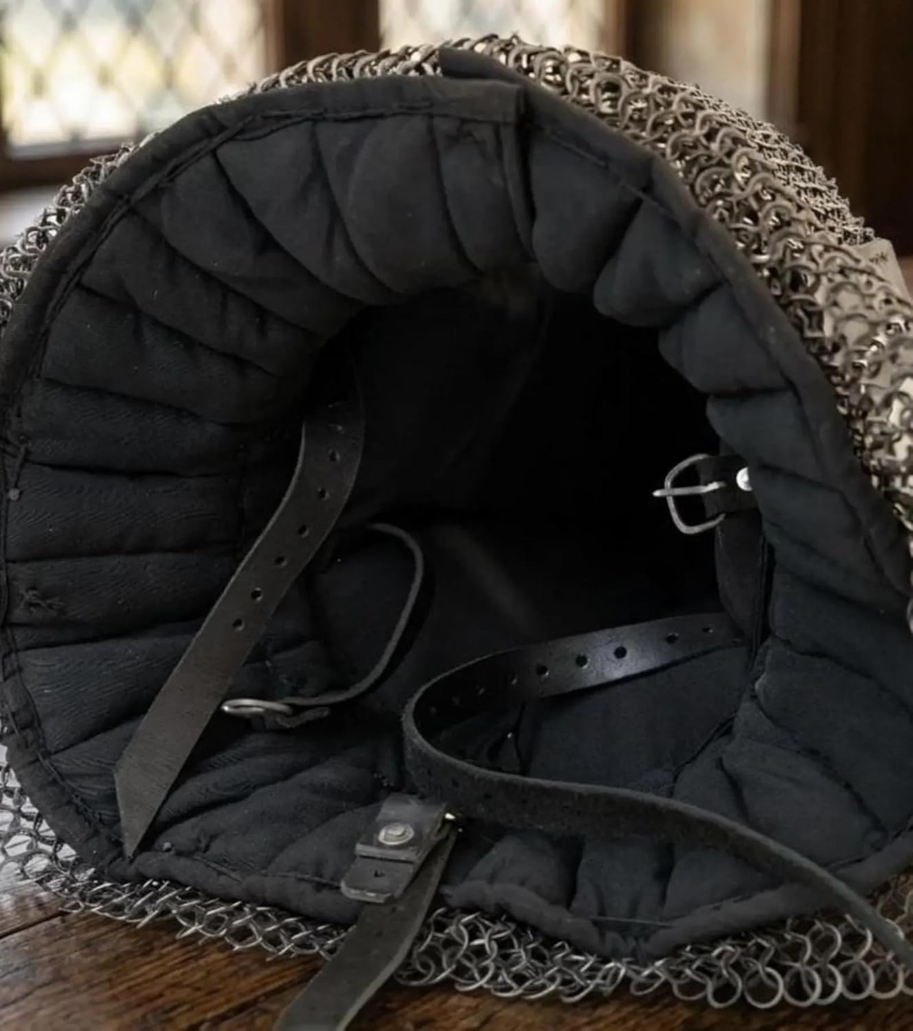 Handmade Medieval Great Helm Steel Knight Helmet, 16 Gauge, Sponge Padded, for LARP, Cosplay, Reenactment, Adult Size 24 to 25 Inches