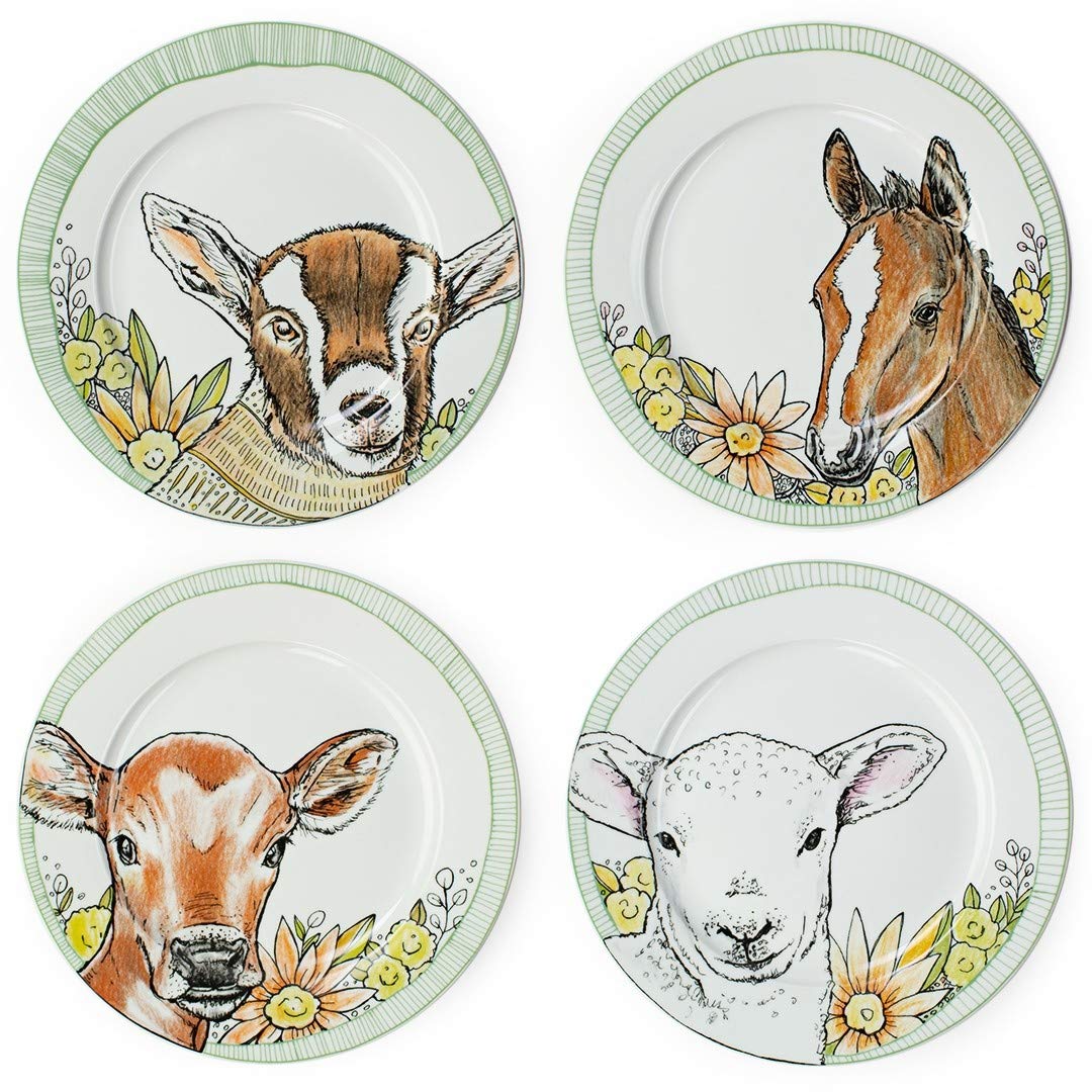 Everything Kitchens Baby Barnyard Animals Colección vajilla