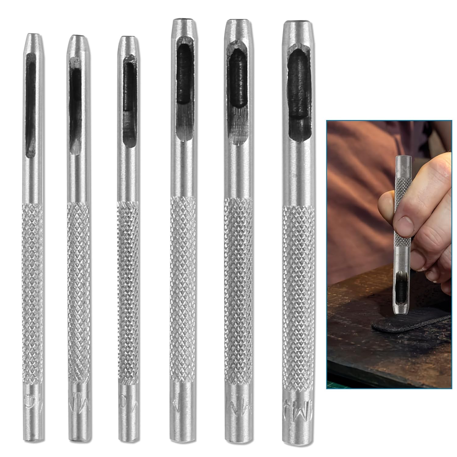 Emporte-pièce Rond 1/4" - Pour Cuir, Tissu, Papier - Outil De Perforation Manuel