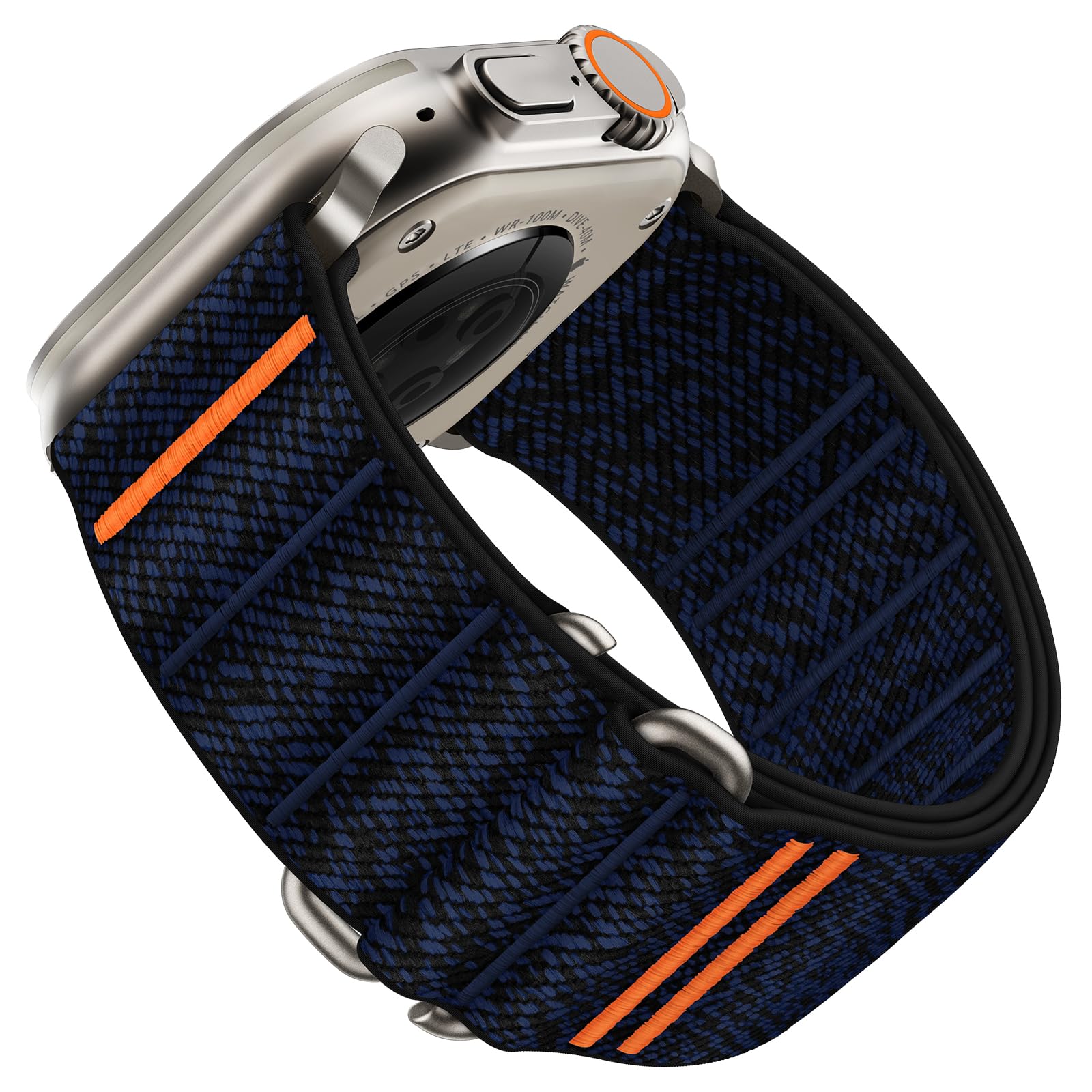 Suitisbest Elastic Nylon Sport Band with S-Hook, Compatible with Apple Watch 49mm, 45mm, 44mm, 42mm, 41mm, 40mm, 38mm, for iWatch Series Ultra/SE/9/8/7/6/5/4/3/2/1