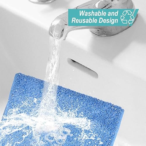 Miniatura 4 de KEEPOW Paño de limpieza de microfibra compatible con MR.SIGA Trapeador de microfibra profesional para madera dura, almohadillas húmedas y secas para