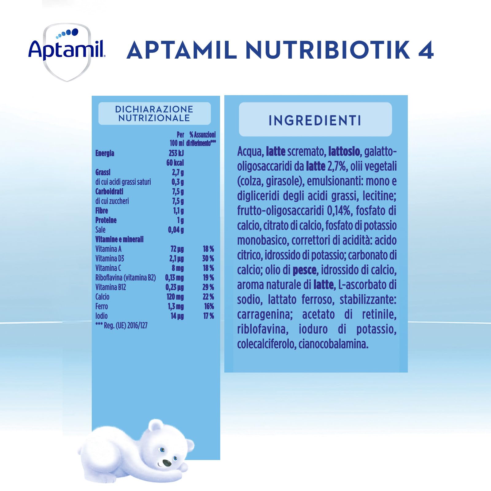 APTAMIL 4 - Latte di Crescita Liquido per Bambini dai 24 mesi, Pronto all'uso - Formato Convenienza Formato da 6 litri (6x1L)