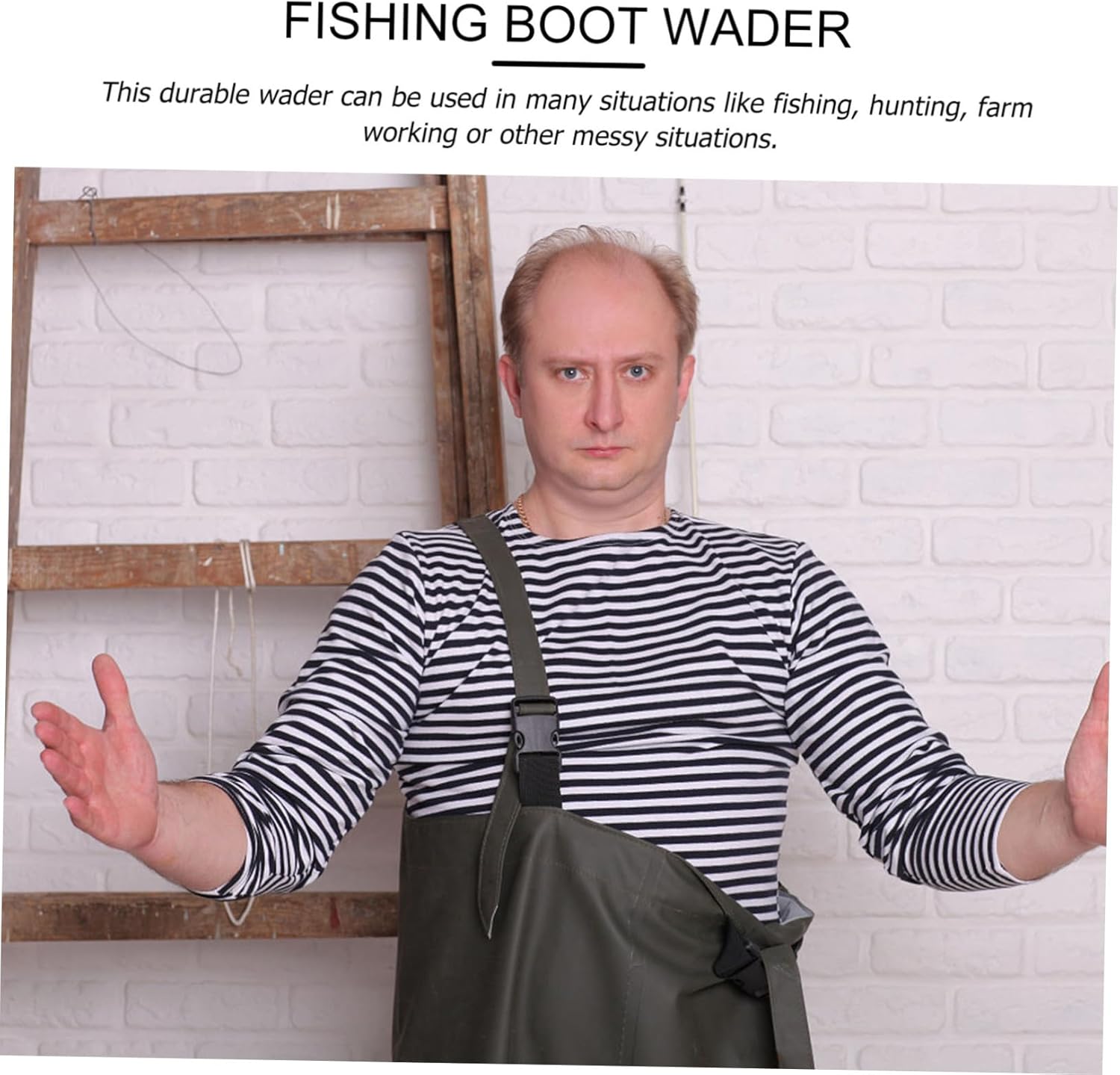 POPETPOP Fishing Waders Suits for Men Women Lightweight Chest Pants with Boots Durable Material for Long Days the Water