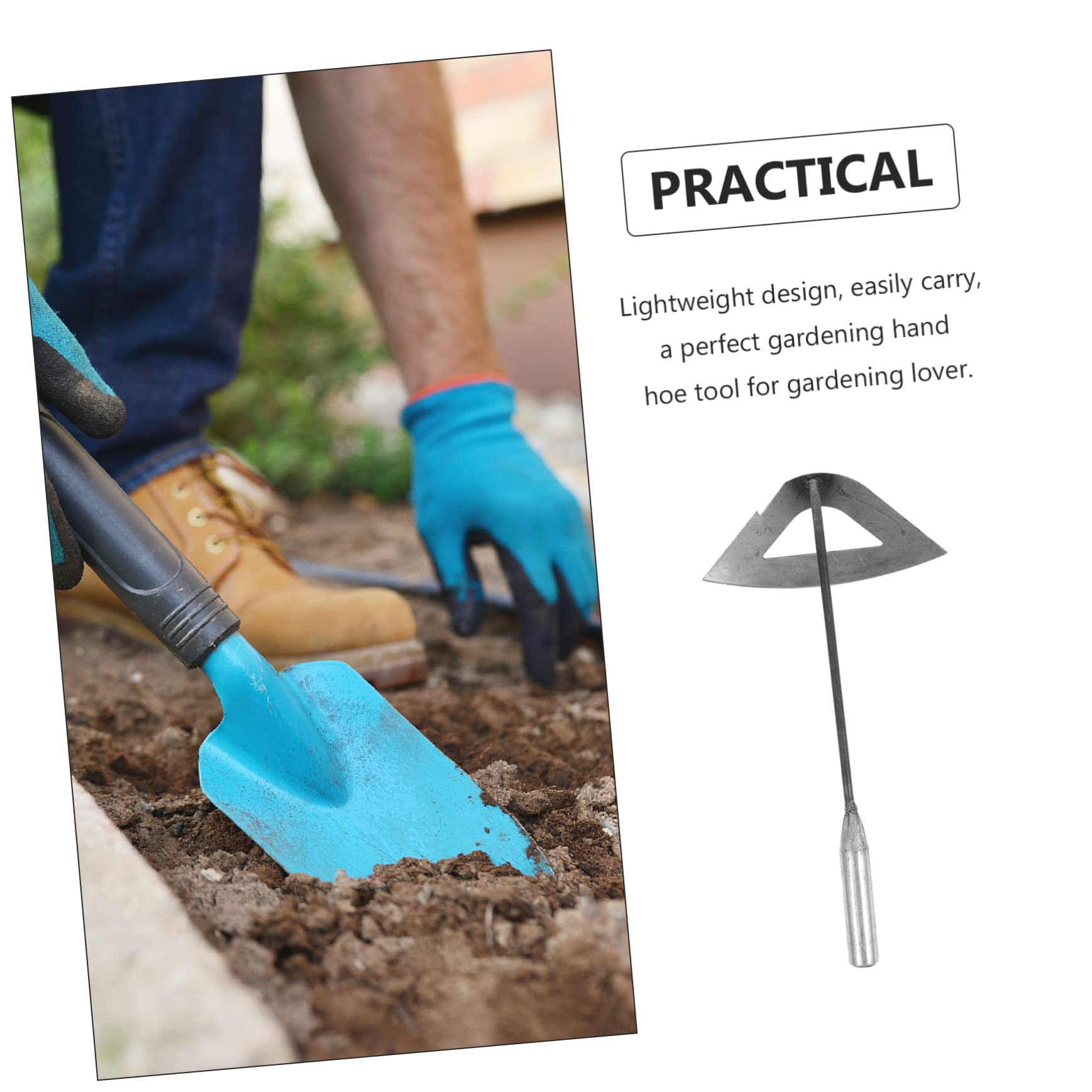 BESTonZON Garden Hoe Weeding Tools Multipurpose Shovel Portable Handheld Hoe Flower Planting Tool