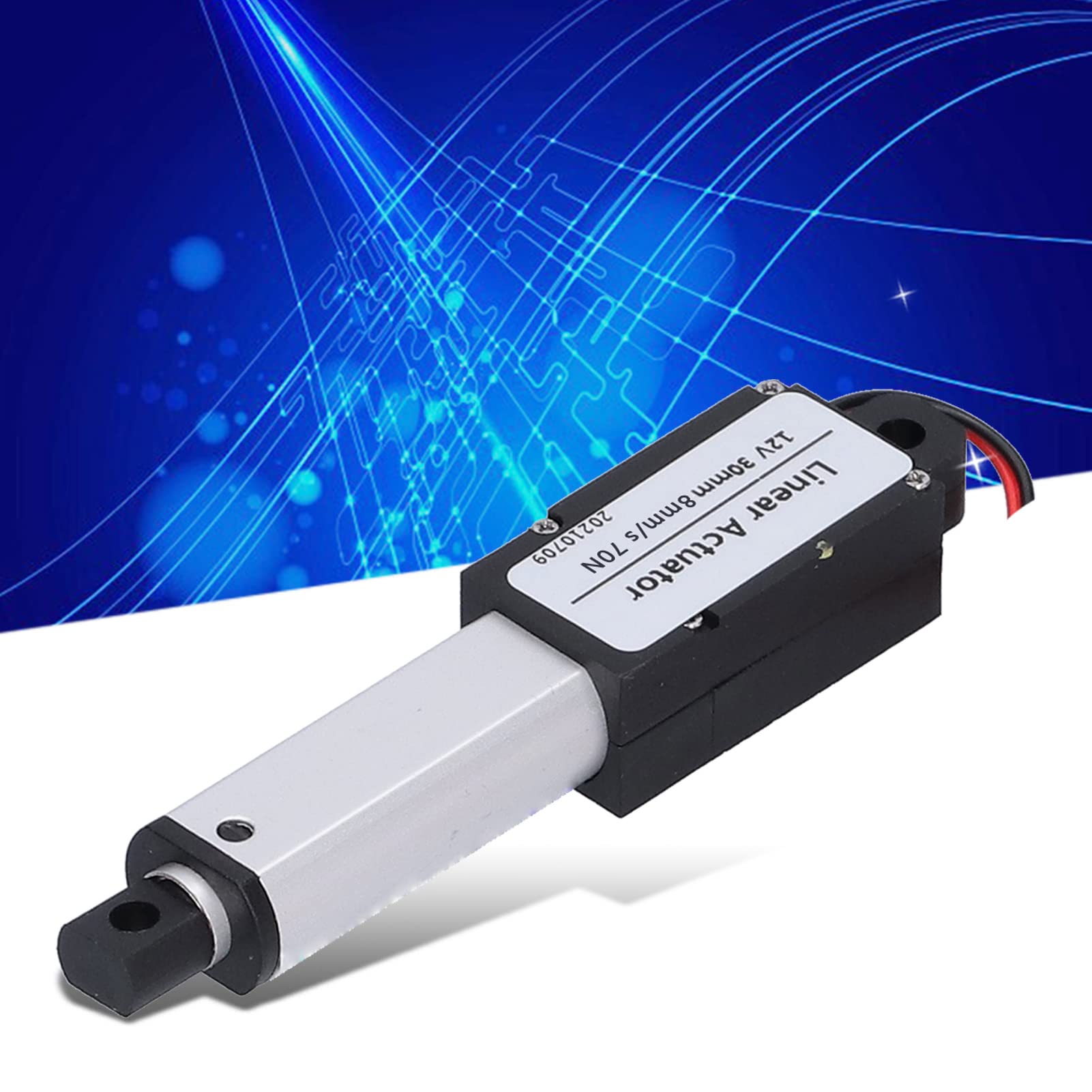 Attuatore di Movimento Lineare, Mini Attuatore Lineare con Corsa 30 Mm DC 12V per Uso Domestico All'aperto (Corsa 30mm-8mm/s-70N)