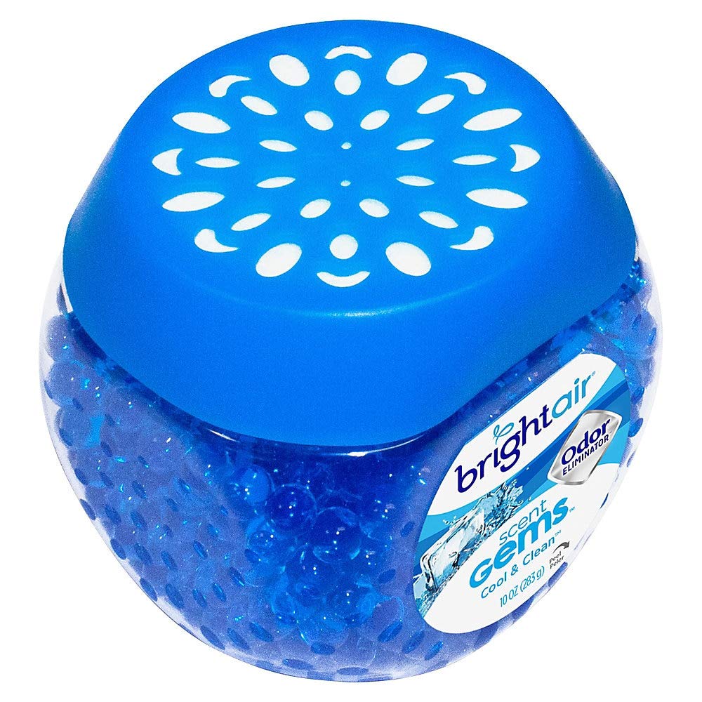 BRIGHT Air Scent Gems Odor Eliminator, Cool and Clean, Blue, 10 Oz Jar