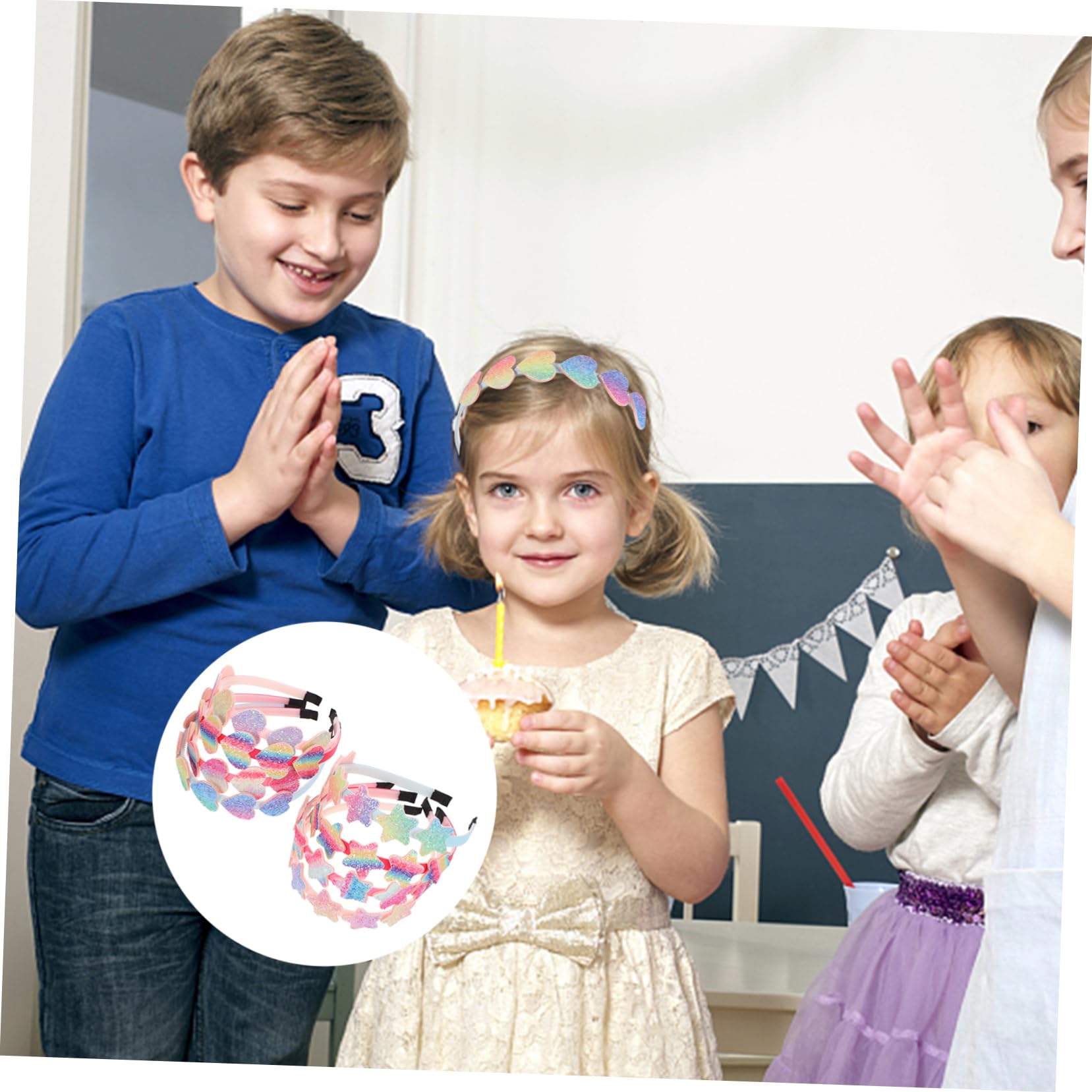 Didiseaon 16piezas Coloridos Para Diseño De y Estrellas Accesorios Cabello Infantil Perfectos y Celebraciones