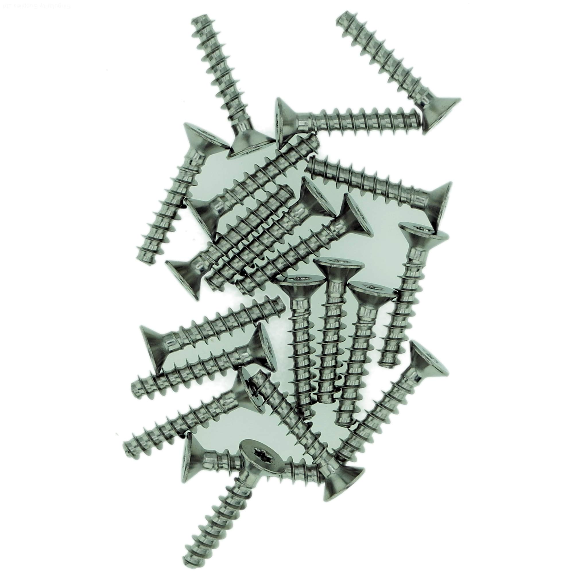 Singularity Supplies D3 (3Mm X 12Mm) Pozi Countersunk Screws For Plastic - Stainless Steel (A2) (Pack Of 20)
