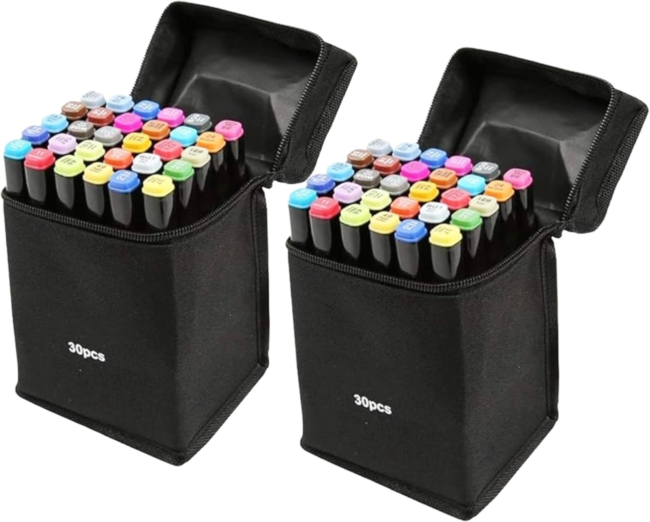 Corslet 60 Pcs Alcohol Markers Set Dual Tip Broad & Fine Art Markers For Drawing Sketching Adult Colouring & Illustration Multi - Coloured (30x2)