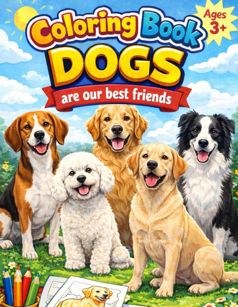 Coloring Book: Dogs Are Our Best Friends