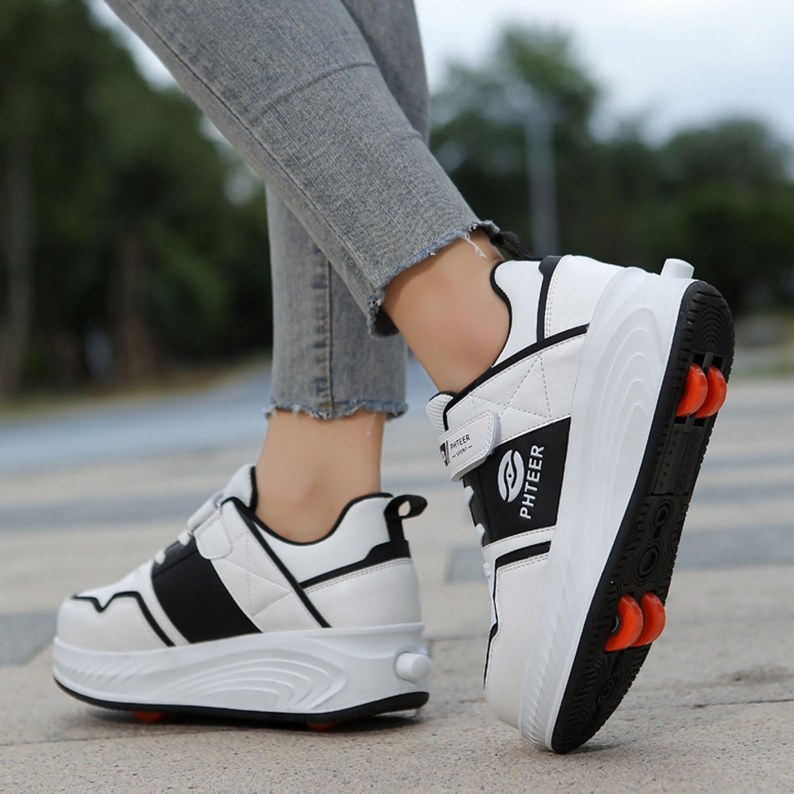 Zapatillas Deportivas con Ruedas para niños,2 en 1 Zapatillas con Ruedas,Zapatillas de Skateboarding Niñas Niños,Retráctil,Comodidad,para Regalos de cumpleaños y Navidad