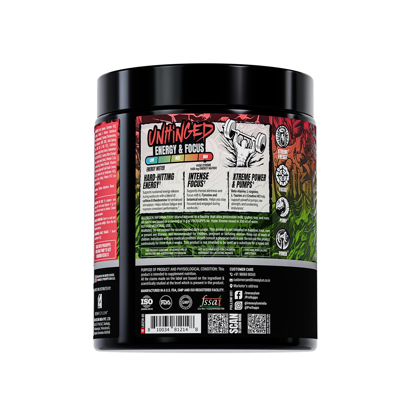 ProSupps Hyde Xtreme Watermelon High Stim Pre Workout, 30 Servings — Amazon image 2