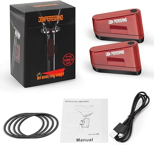 Miniatura 7 de Rear Bike Light Powerful & Rechargeable - Waterproof, Multiple Modes, Quick Release Mounts, DON PEREGRINO Bicycle Lights