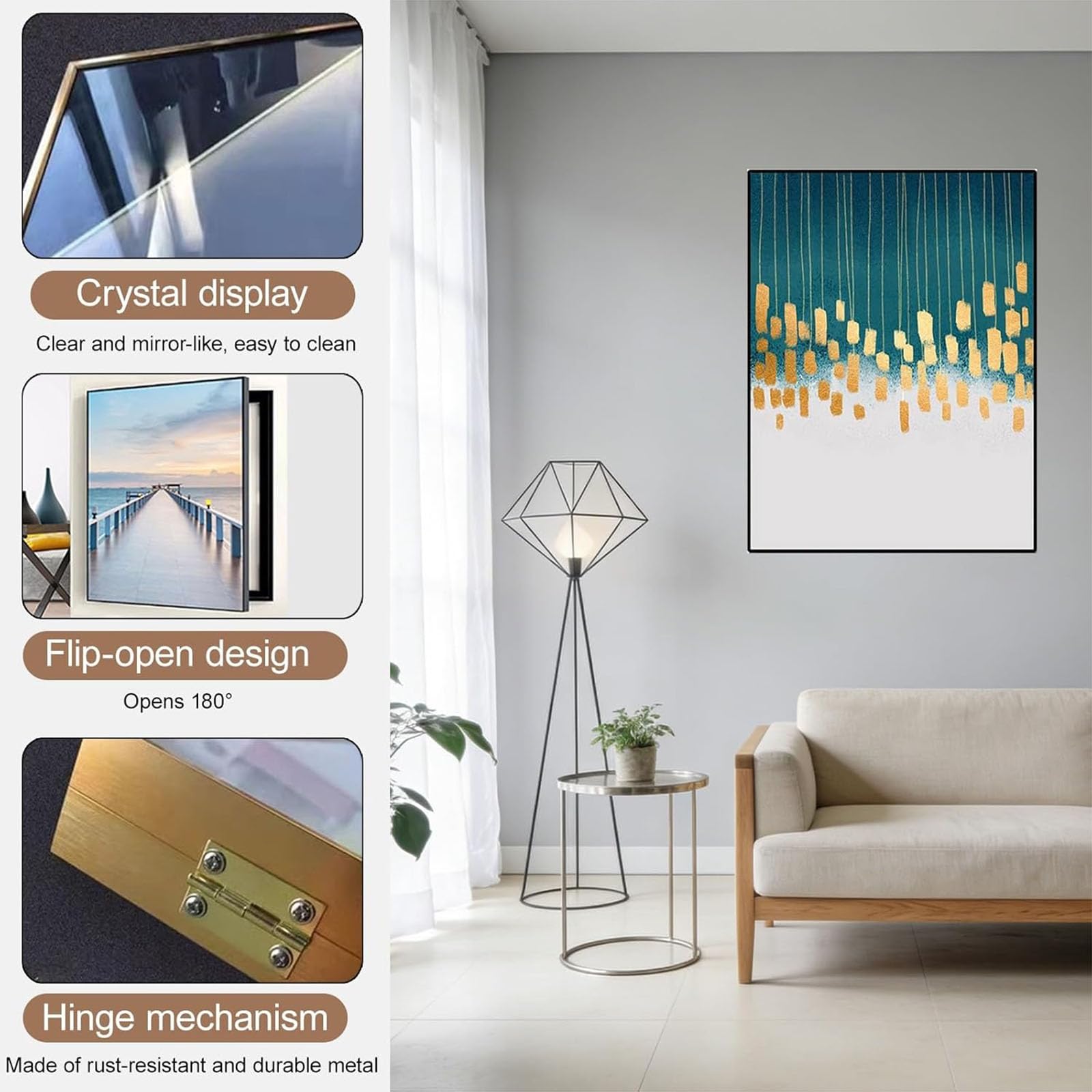Pintura Decorativa Caja de Contadores Creativo Caja De Contadores Pintura Decorativa Vertical Se Puede Utilizar en Varios escenarios Fácil de Instalar,001,30x40/11.8x15.7in