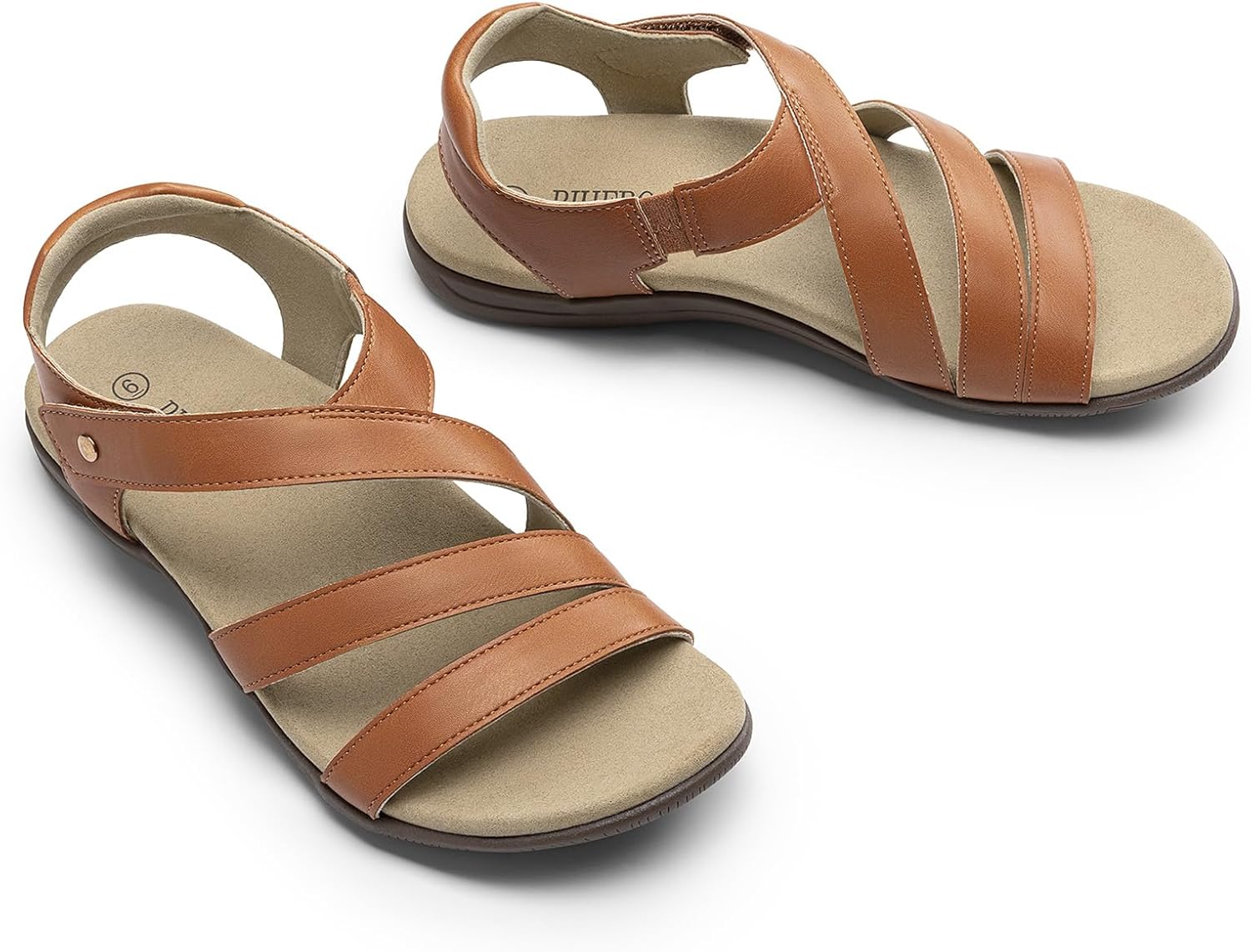 Rihero Orthopedic Arch Support Sandals for Women Comfortable Walking Casual Adjustable Orthotic Flat Sandals - Image 7