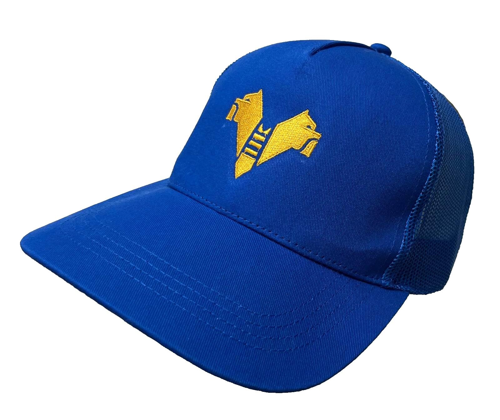 Cappello Verona Ufficiale Hellas Blu Royal Retinato Cappellino Berretto con Visiera CAPHVBRRE