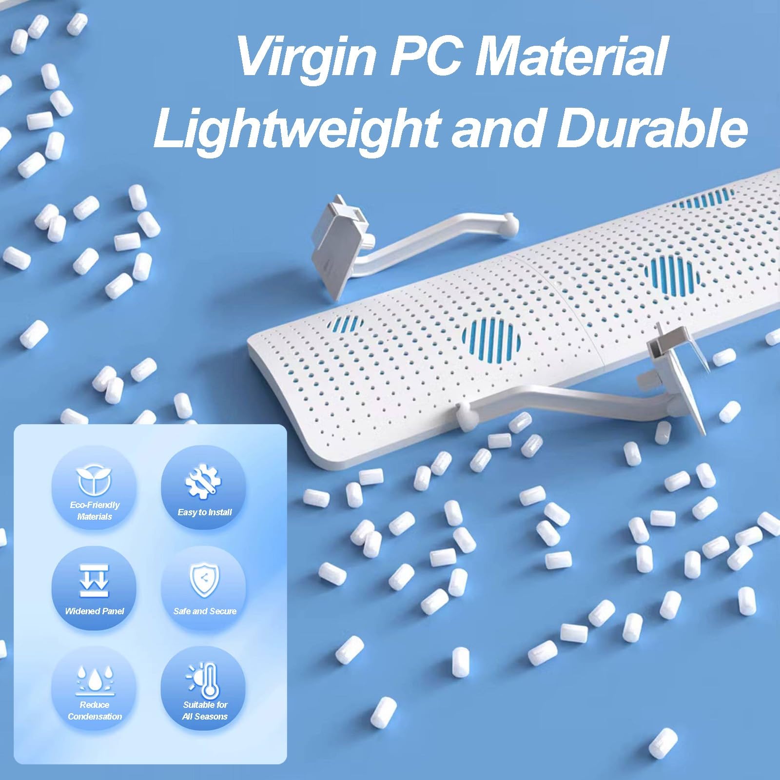 Set di 4 Deflettore Condizionatore Universale per Bocchette di Ventilazione (Cassette a Soffitto), Installazione Senza Attrezzi, Previene il Flusso d'Aria Diretto
