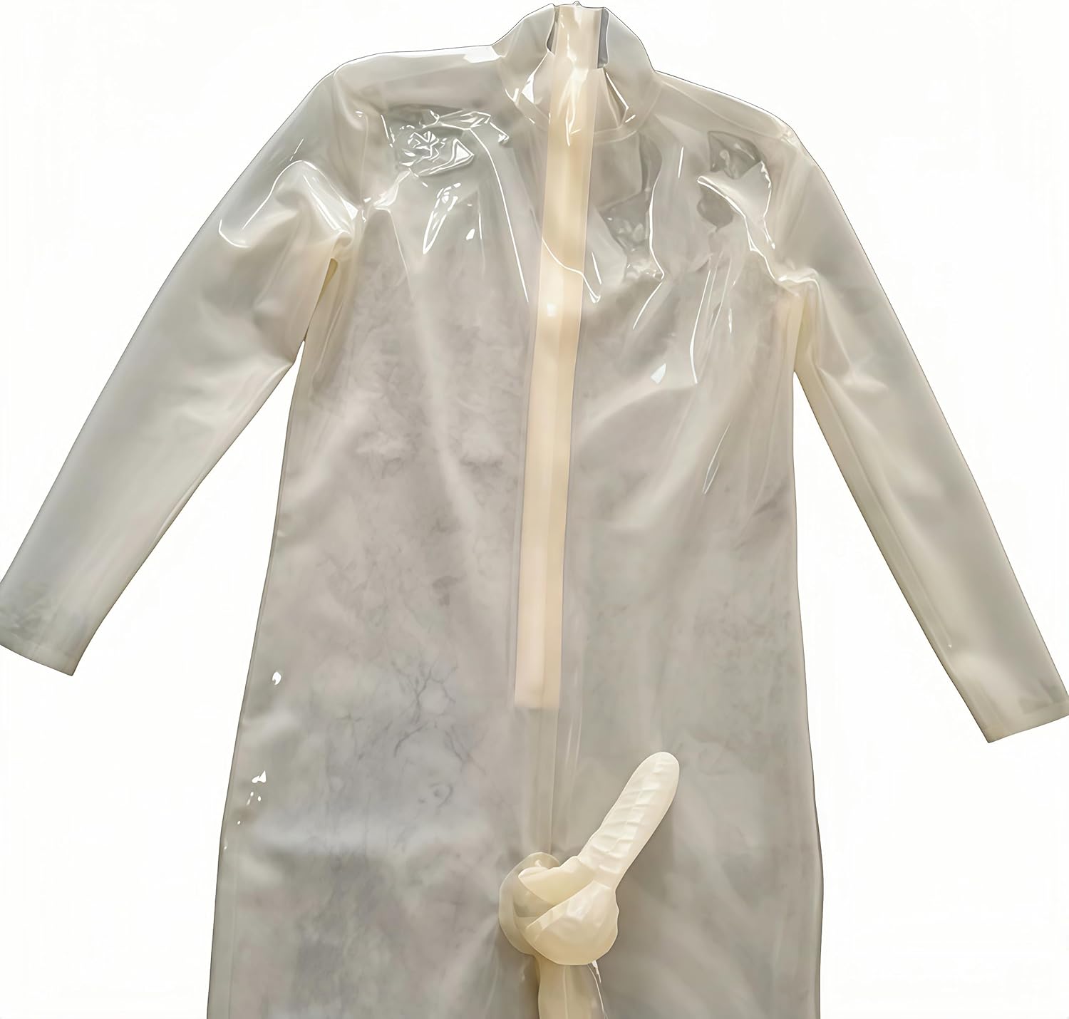 Transparent Latex Catsuit with Gloves Socks Back Zipper Rubber Bodysuit Jumpsuit