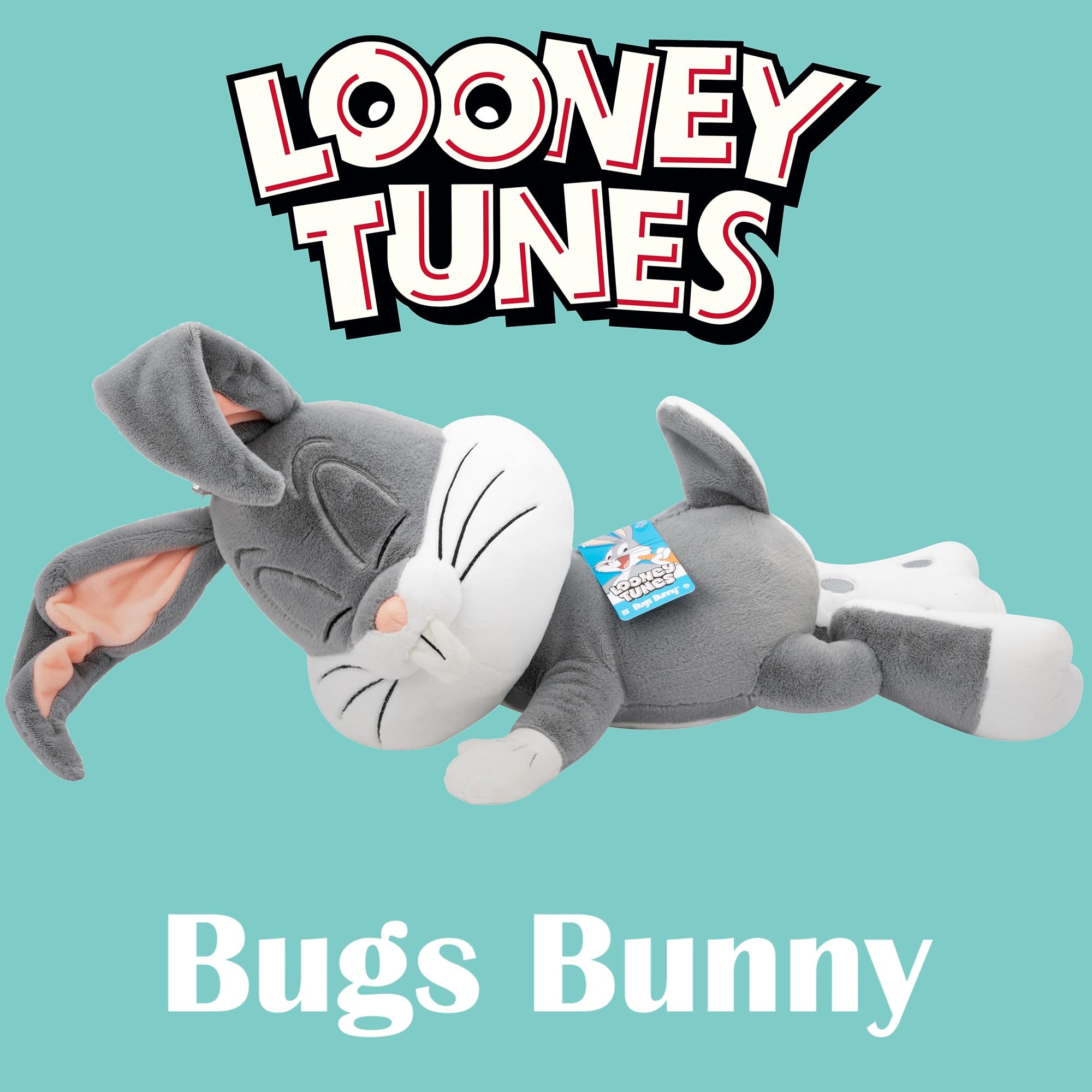 LOONEY TUNES ゴロ寝ロングクッション Bugs Bunny Jazwares Looney Tunes Bugs Bunny - Peluche para Dormir de 18