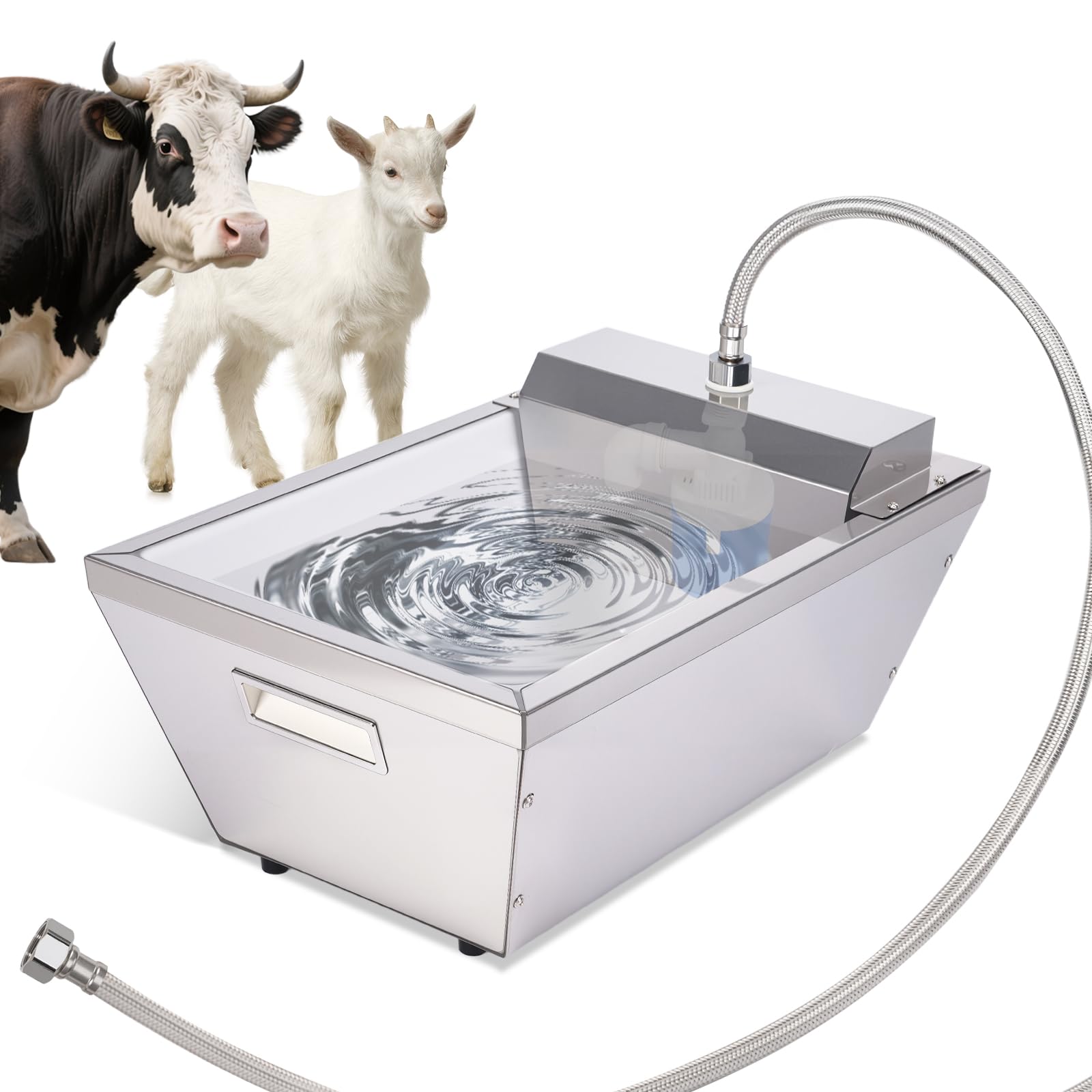 Agua AutomáTica Del Ganado,Agua AutomáTica Del Caballo De 13 Litros,Dispensador AutomáTico De Agua Para Perros Al Aire Libre,Aguador De Auto Llenado Inoxidable Para Perros Grandes,Ganado,Caballo,Cabra