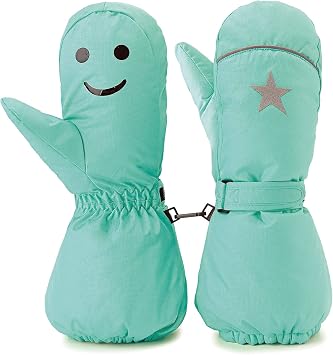 Kids Waterproof Ski Snowboard Gloves Mittens Thinsulate Lined Winter Cold Weather Gloves for Boys and Girls