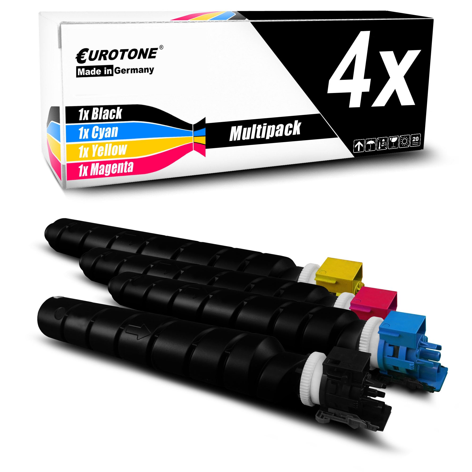 Eurotone Toner w zestawie 4 x toner kompatybilny jako zamiennik do Triumph-Adler 5006Ci 5007Ci 5057Ci 6006Ci 6007Ci 6057Ci zastępuje CK8514 CKMY