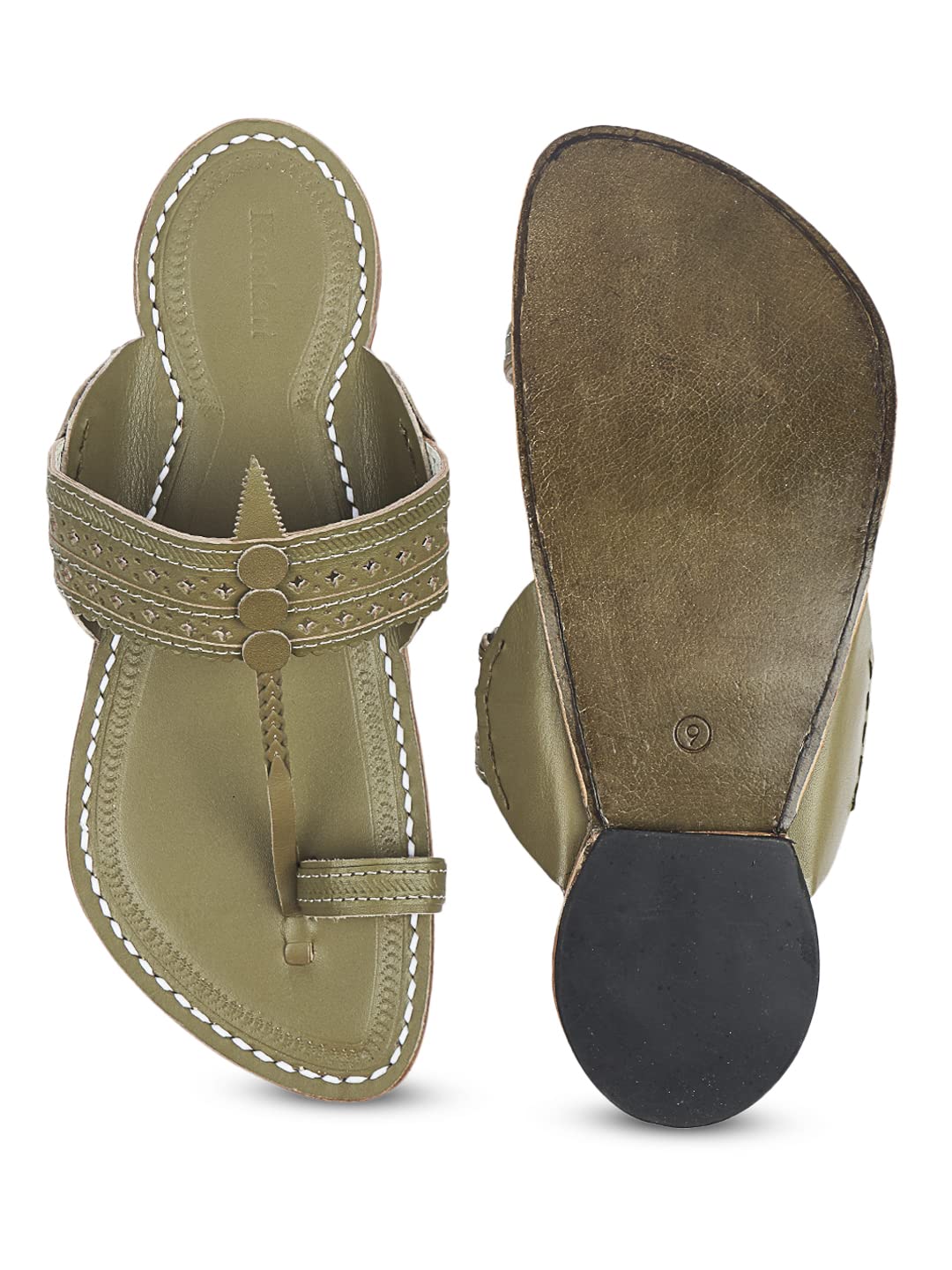 KORAKARI Mens Unique Seaweed Kolhapuri Chappal Star Punching Designed Smooth and Comfortable Stylish Durable Flip Flops Anti Slip Design Slippers Traditional Indian Footwear (UK -07) (B0BD829P5Y) Amazon Price History, Amazon Price Tracker