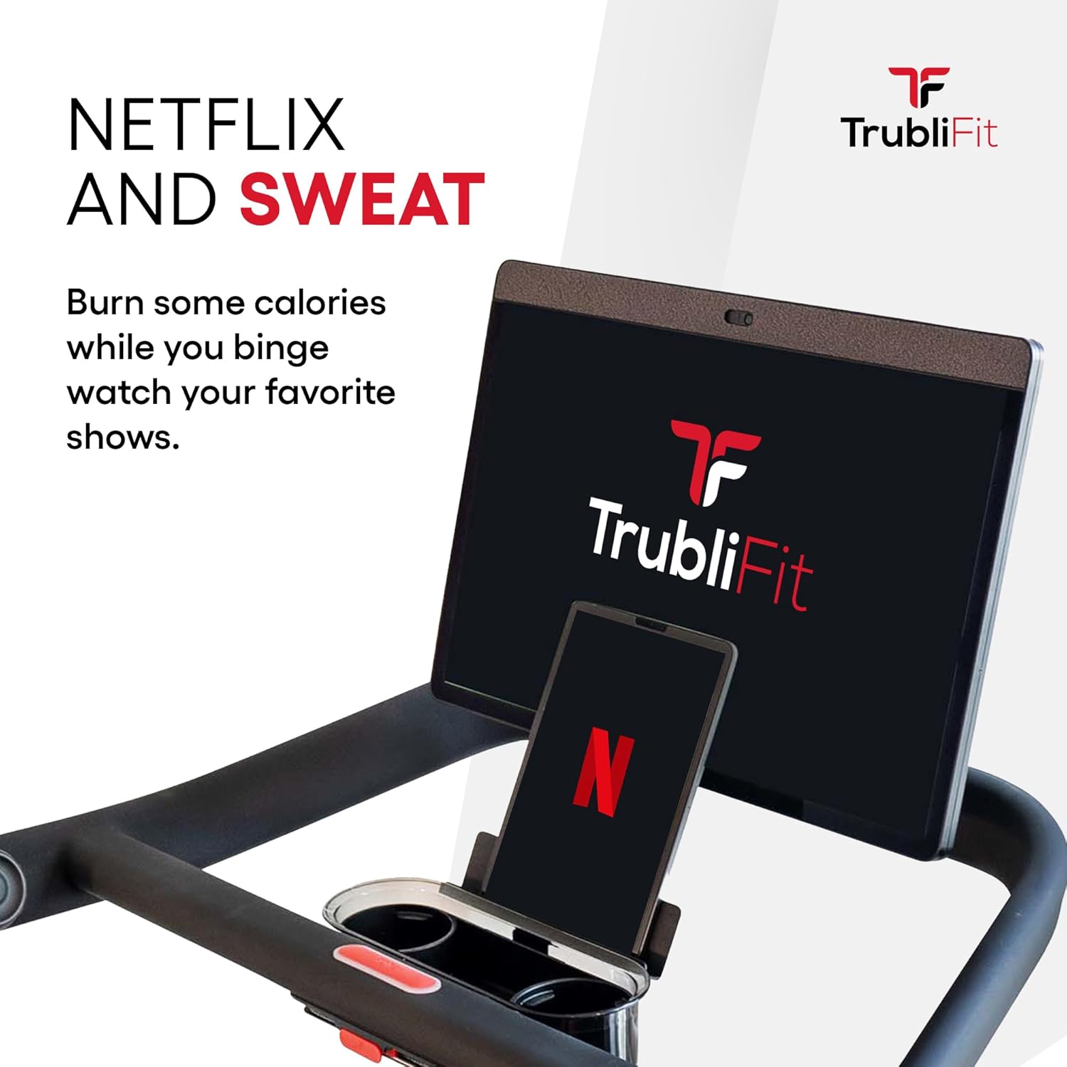 TrubliFit iPad Holder for Original Peloton Tread and Cross Training Tread - Tablet Mount for Treadmill - Watch Netflix While You Run - Accessories for Peloton Tread