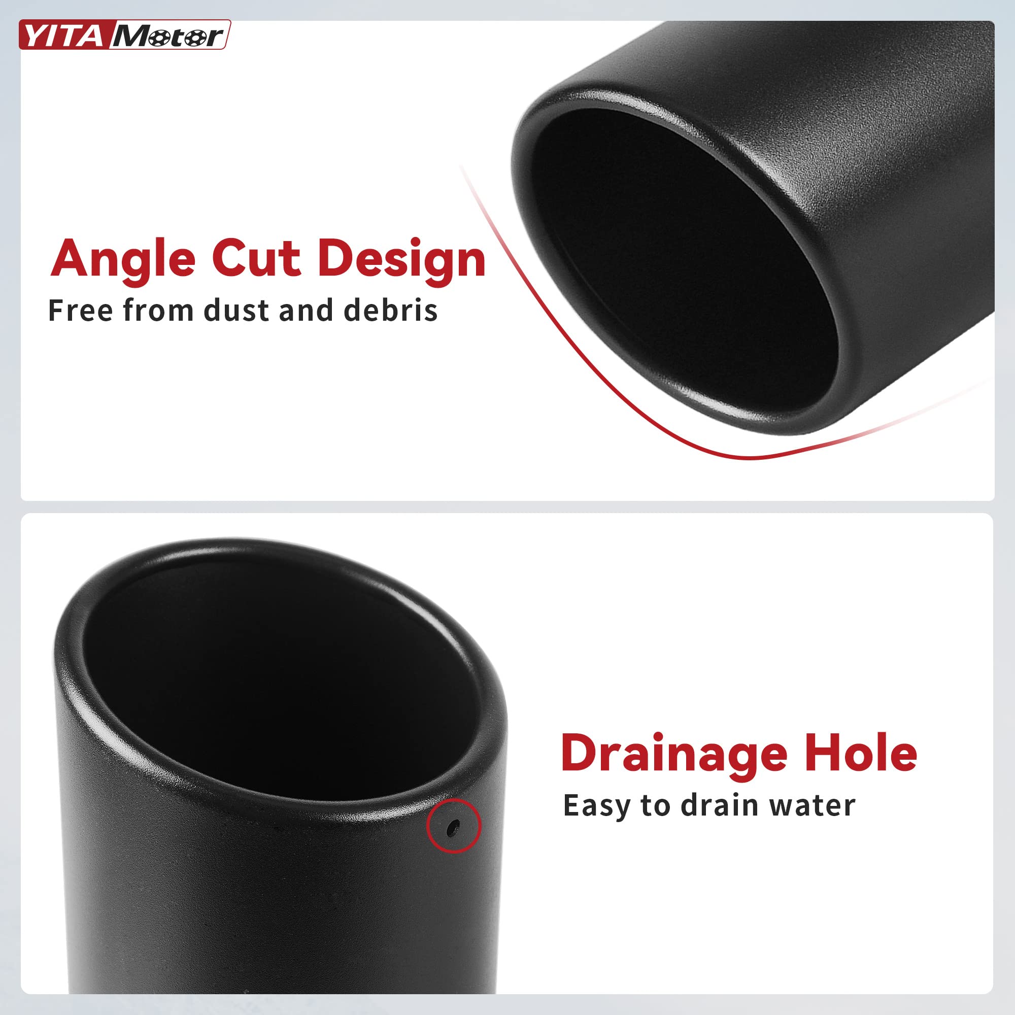 Snapklik.com : 3 Inch Inlet Exhaust Tip, 4.5" Outlet 9" Overall Length ...