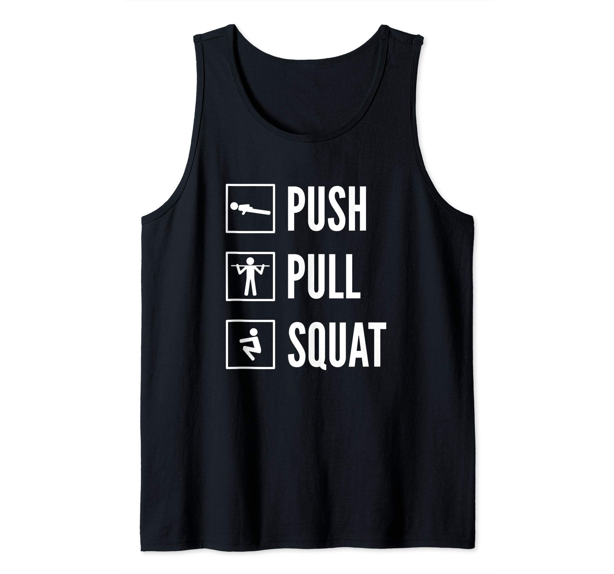PUSH PULL SQUAT Calisthenics & Bodyweight Training Design Tank Top