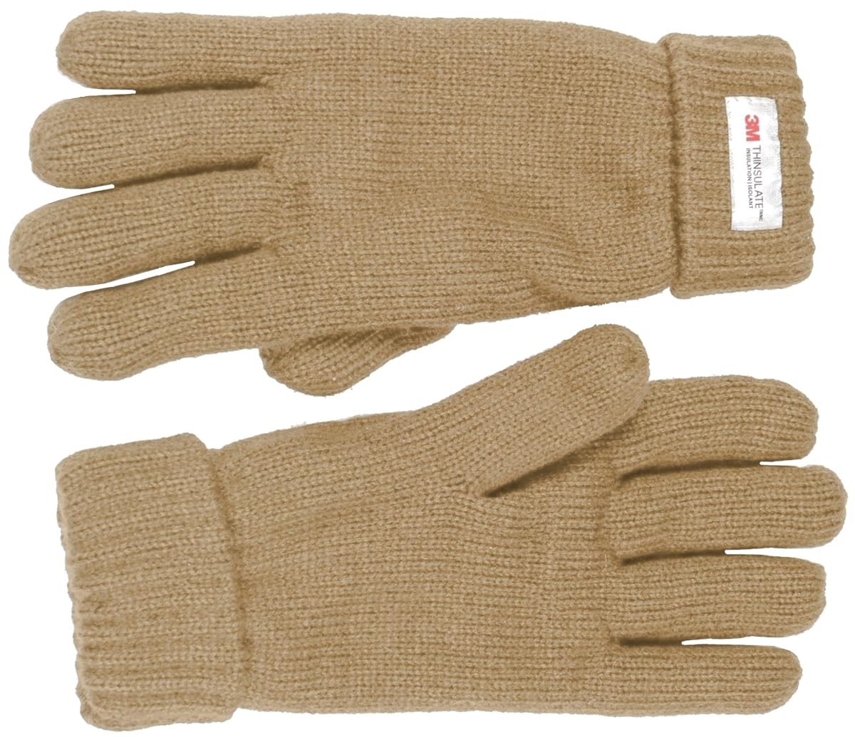 Ssp Hats Women's Natural Knitted Gloves With Authentic Thinsulate™ Lining - One Size