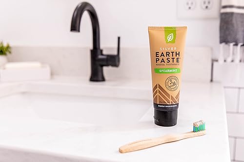 Vista 8 de Redmond Earthpaste with Silver - Pasta dental natural sin fluoruro, tubo de 4 onzas (menta verde endulzada)