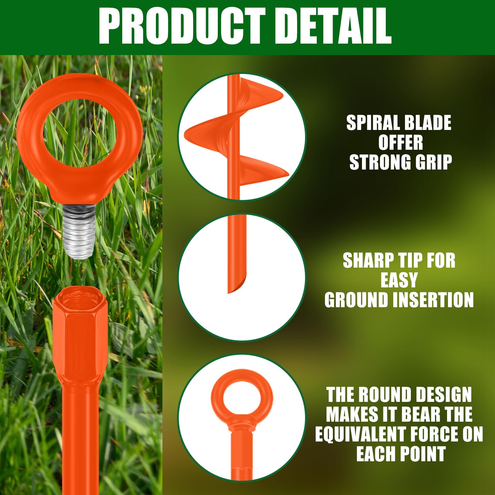 Heavy Duty Ground Anchors - 6 Pack -3