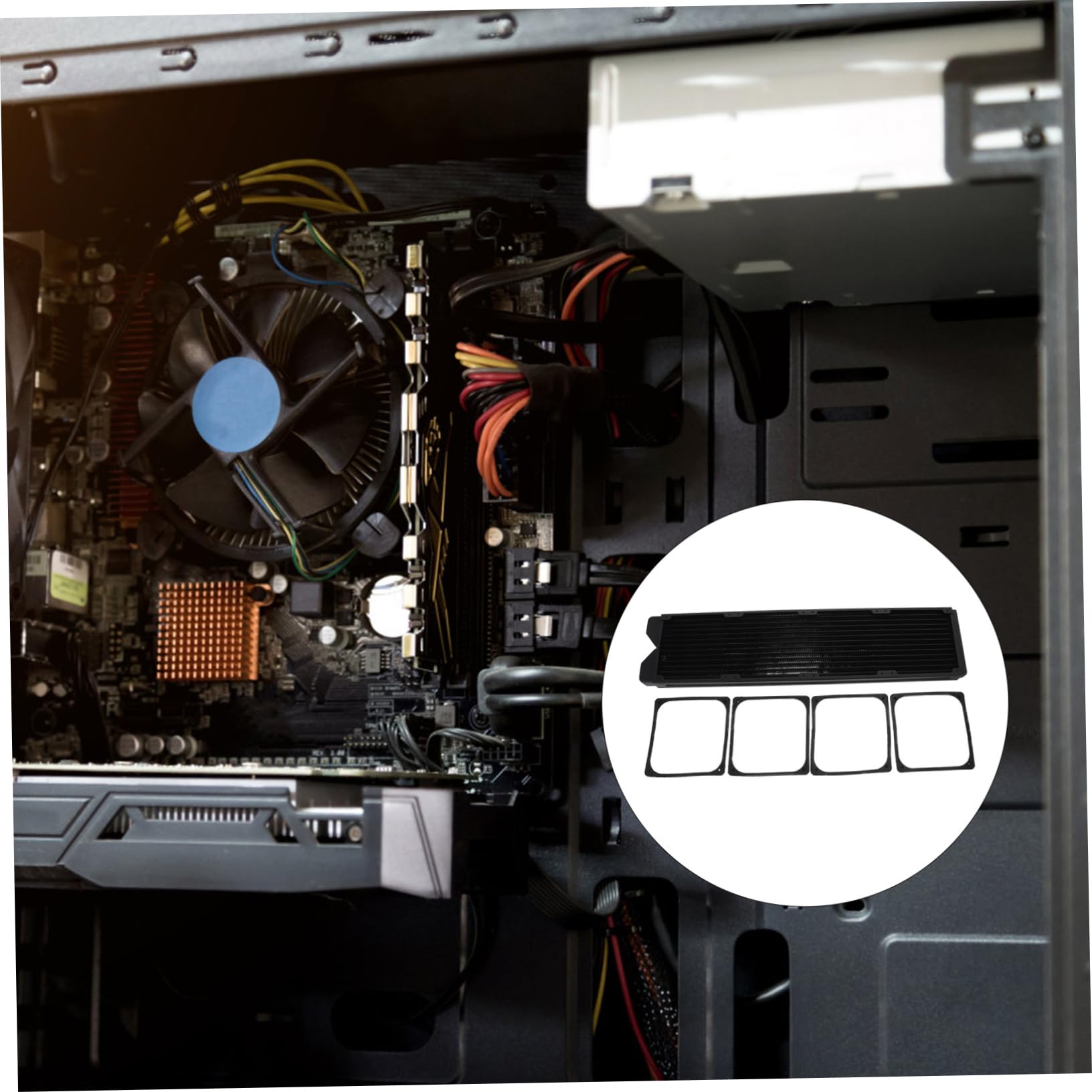 DOITOOL Radiateur à Refroidissement Liquide en Cuivre de 480mm pour Ordinateur Haute Performance et Résistance, pour LED Larges et Impression 3d