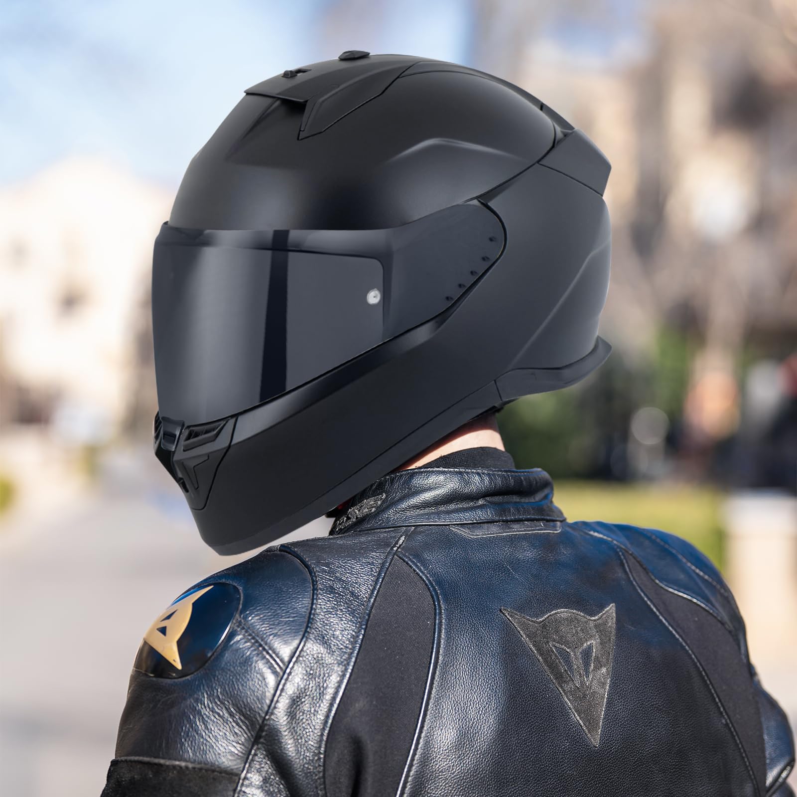 Helmvisier für SKWAL i3/RIDILL 2/ D-SKWAL 3,Motorradhelm Visier,Motorrad Windschutz Helm Objektiv Visier,Integralhelm Visier UV-Beständig,Motorradhelm Visier Ersatz (Schwarz)