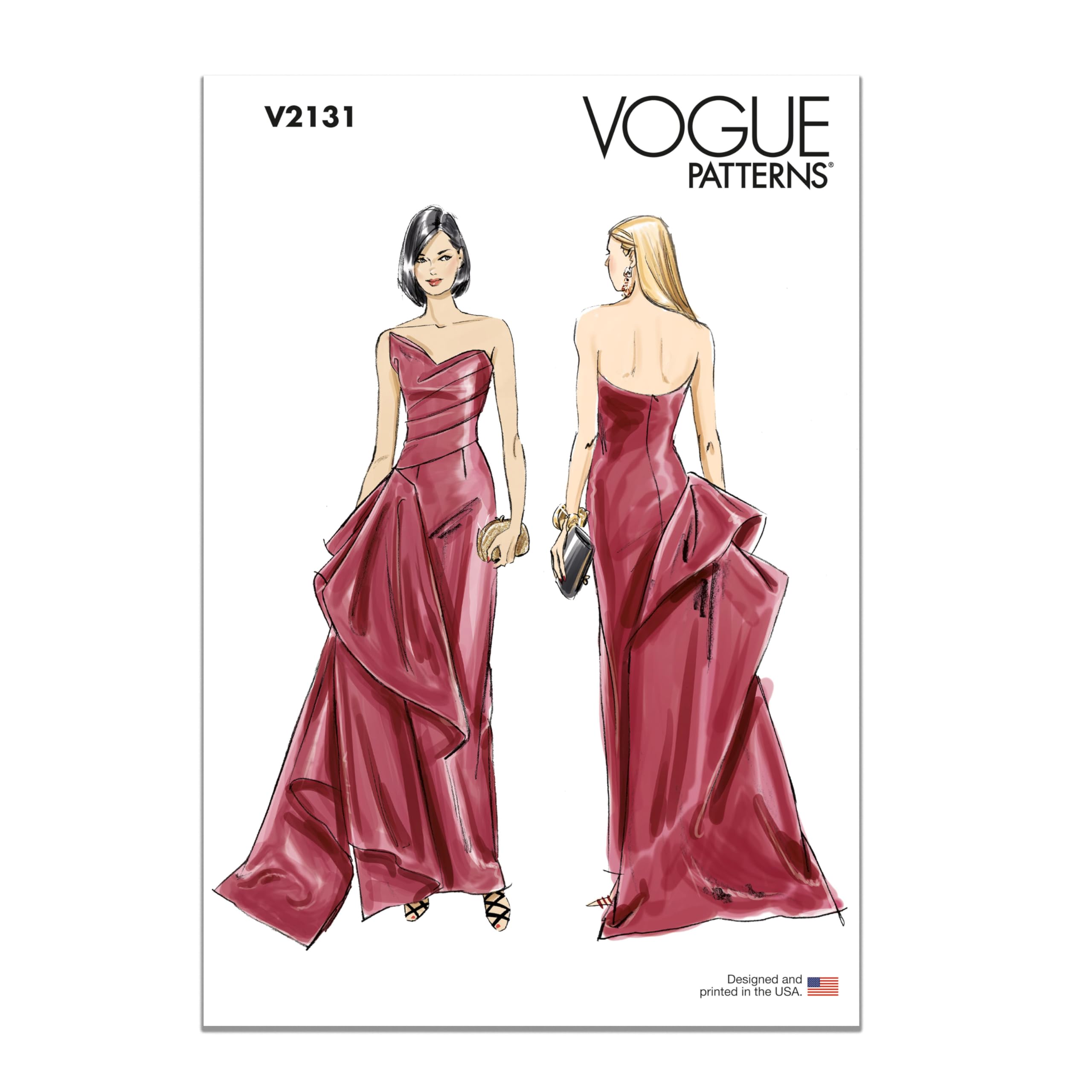Vogue Patterns Sewing Pattern V2131U5 Misses' Strapless Gown U5 (16-18-20-22-24)