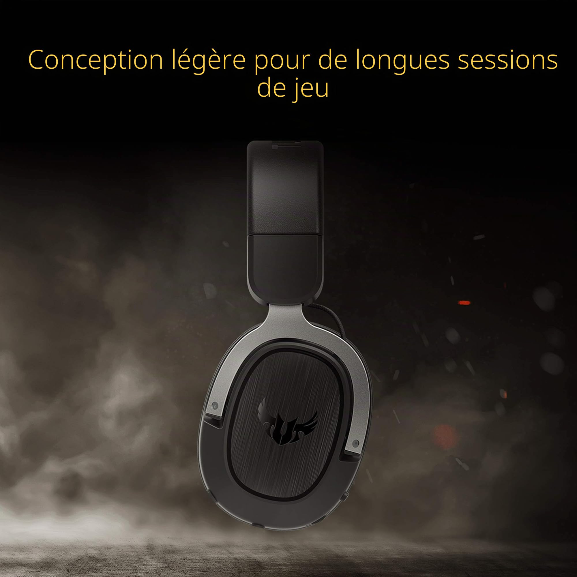ASUS TUF Gaming H3 Gun Metal Gaming Headset with Virtual 7.1 Surround, Tough Stainless-Steel Headband and Fast Cooling Ear Cushions for PC, PS4, Xbox One and Nintendo Switch