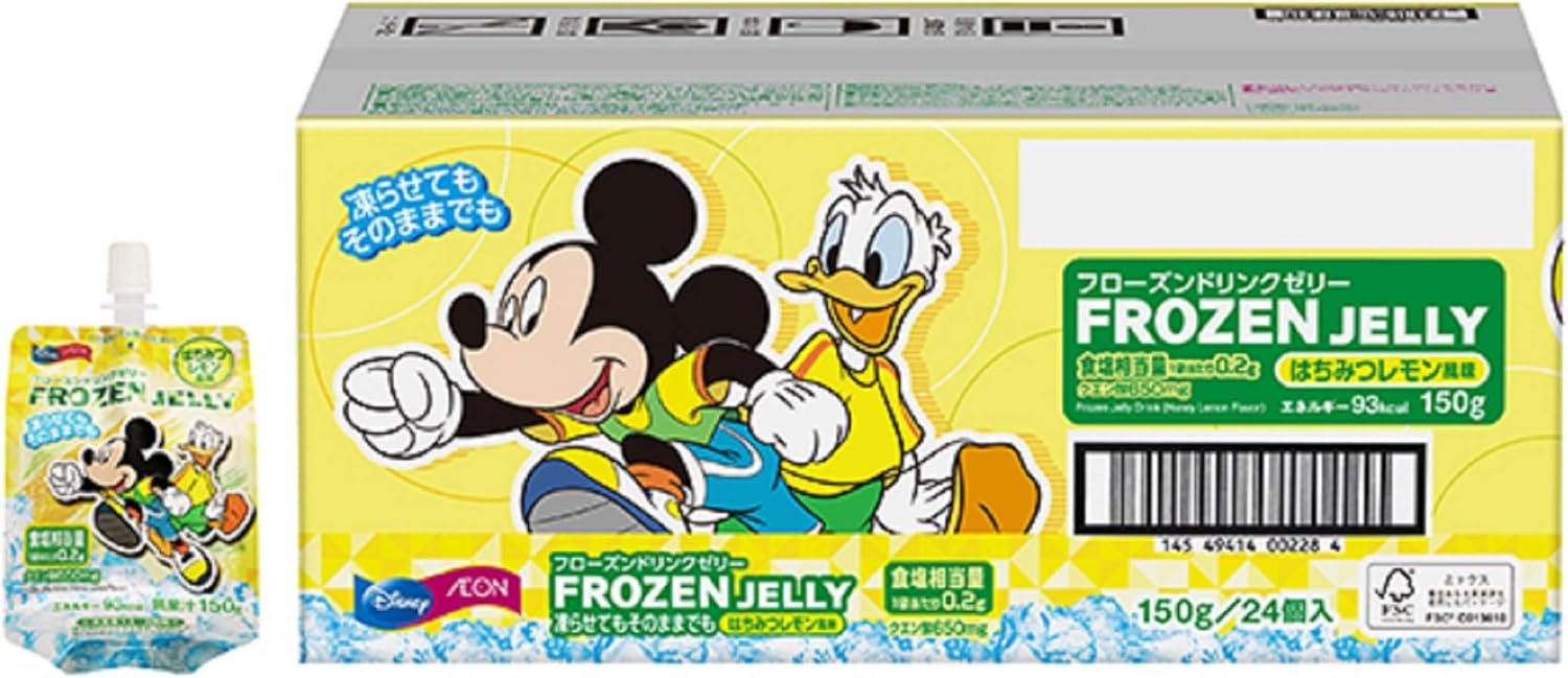 Amazon トップバリュー Topvalu ディズニー フローズン ドリンクゼリー はちみつレモン風味 150g 24個 1ケース トップバリュ Topvalu 栄養補給ゼリー