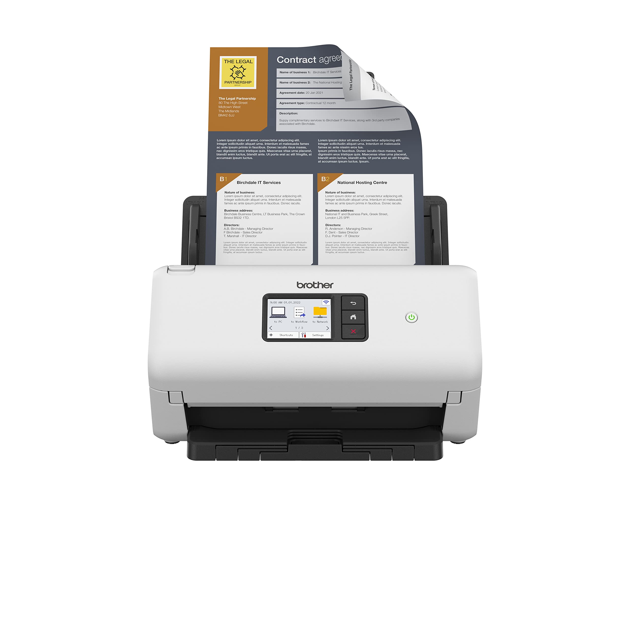 Brother ADS-4100 Desktop Document Scanner |SuperSpeed USB 3.0 | Double-sided | 60 Sheet ADF, UK Plug — view 12