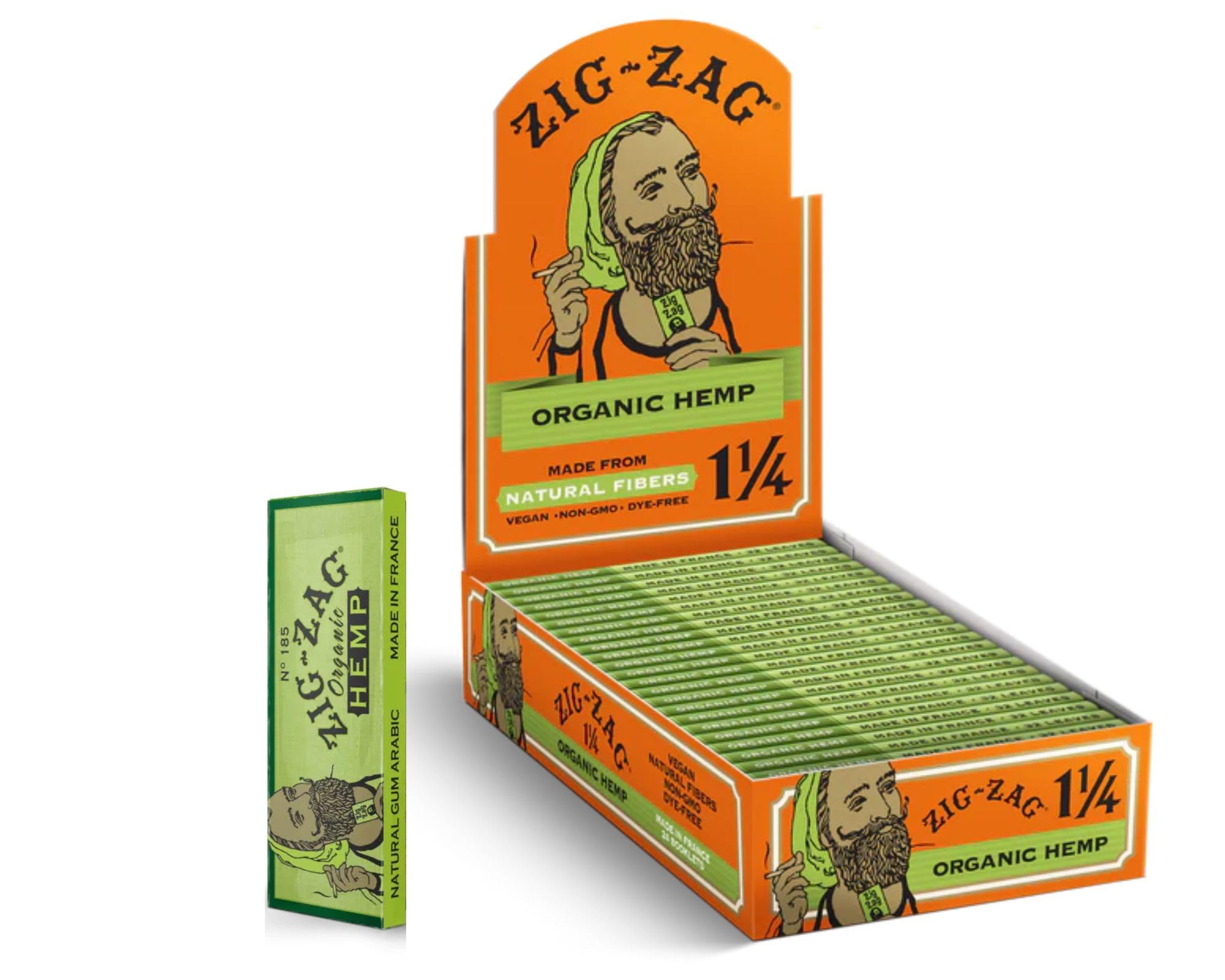 Hemp Rolling Papers 1¼ Size (24 Booklets) - 50 Sheets Each